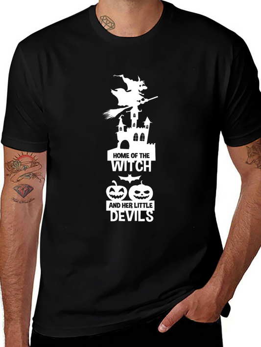 Halloween Witch & Devils Graphic Tee