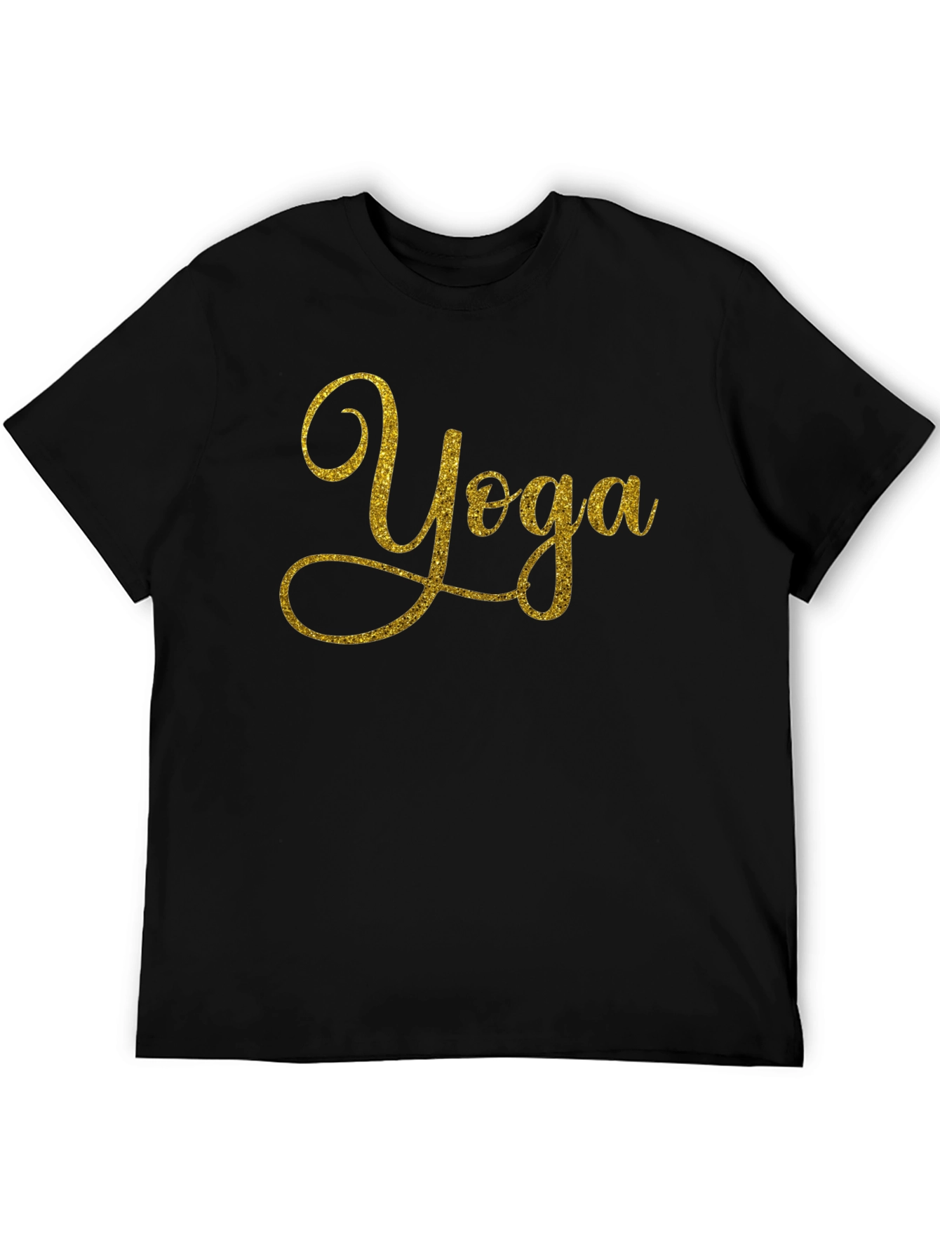 Yoga Sparkle Graphic Black T-Shirt