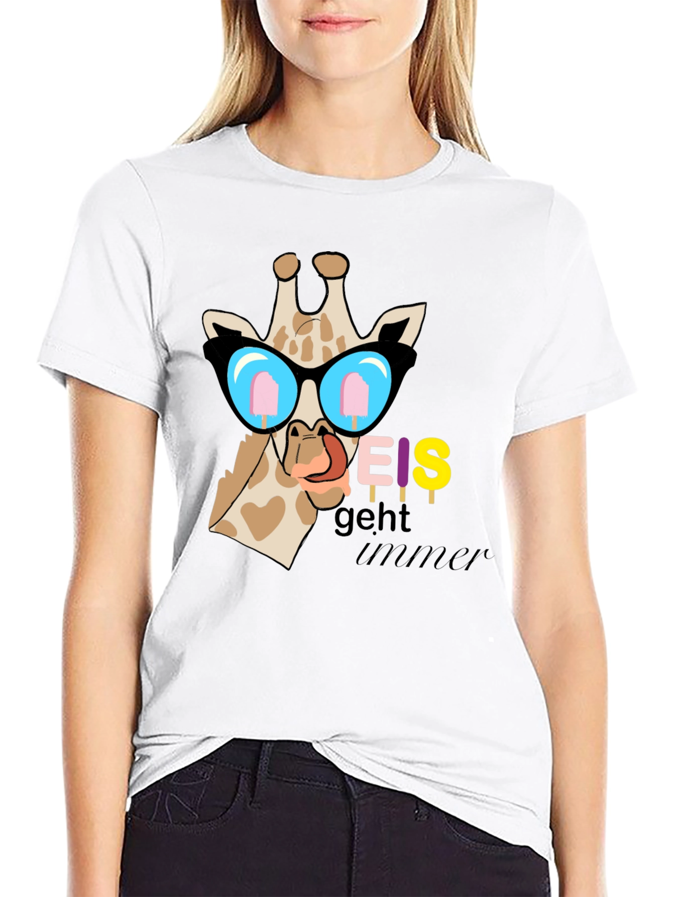 Cool Giraffe Eis Geht Immer Graphic T-Shirt