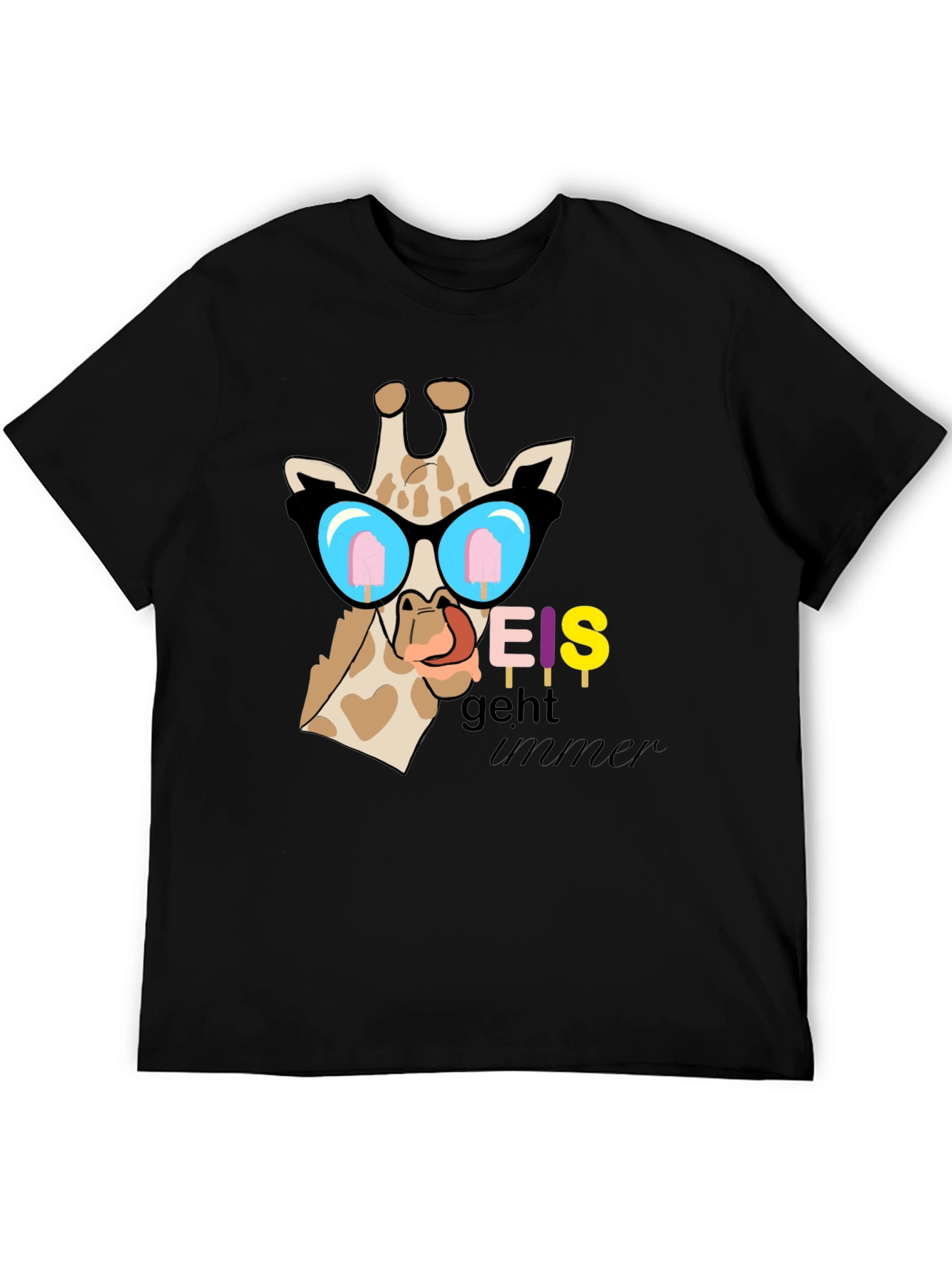 Cool Giraffe Eis Geht Immer Graphic T-Shirt