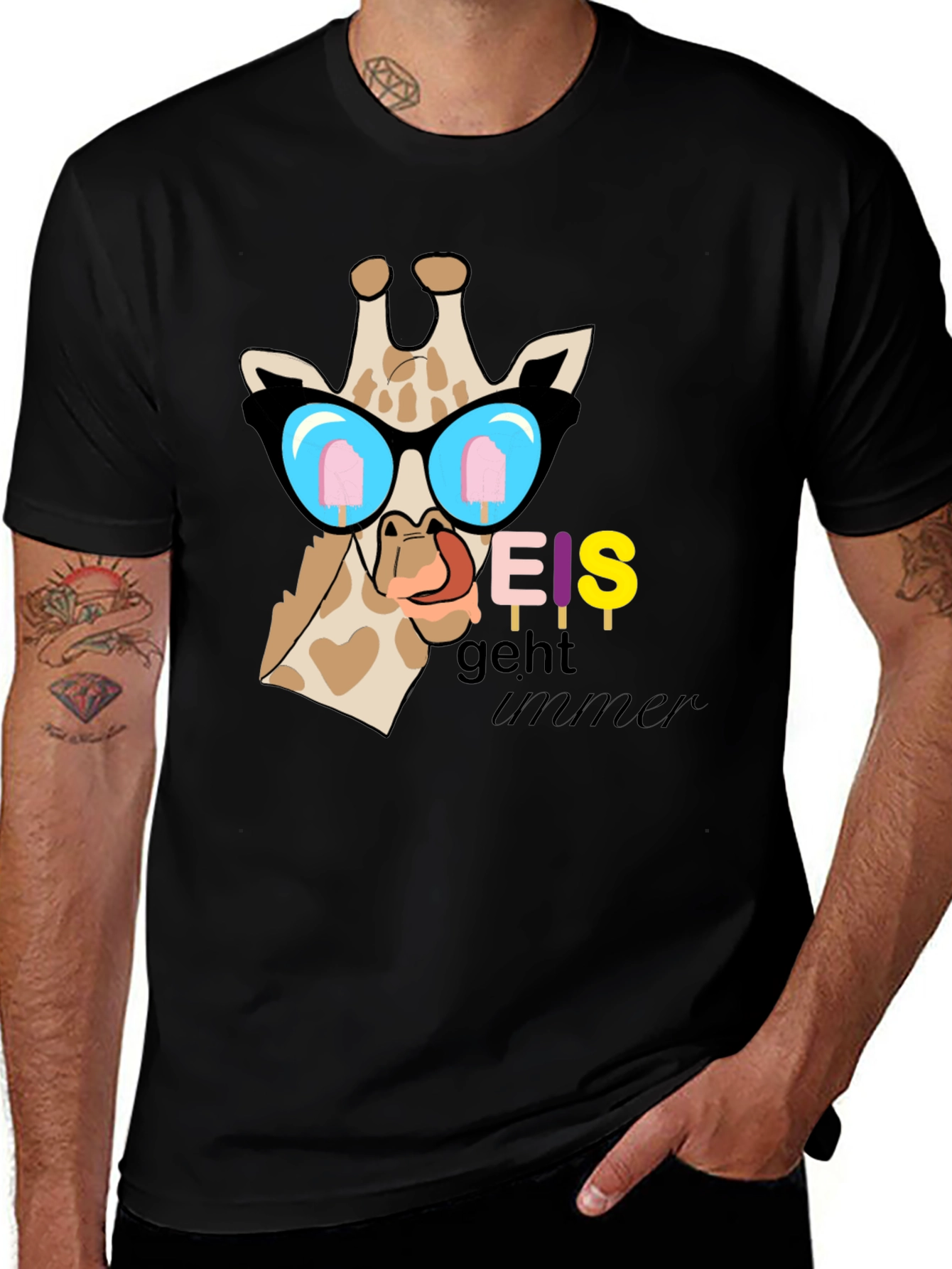 Cool Giraffe Eis Geht Immer Graphic T-Shirt