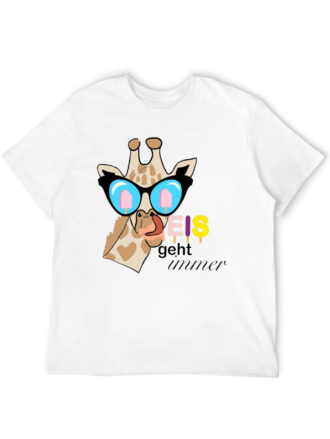 Cool Giraffe Eis Geht Immer Graphic T-Shirt