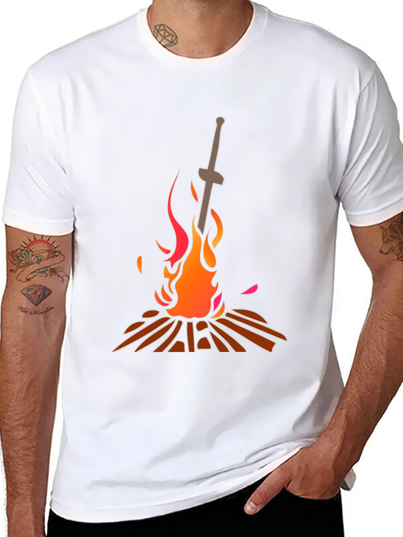 Dark Souls Bonfire T-Shirt - Black