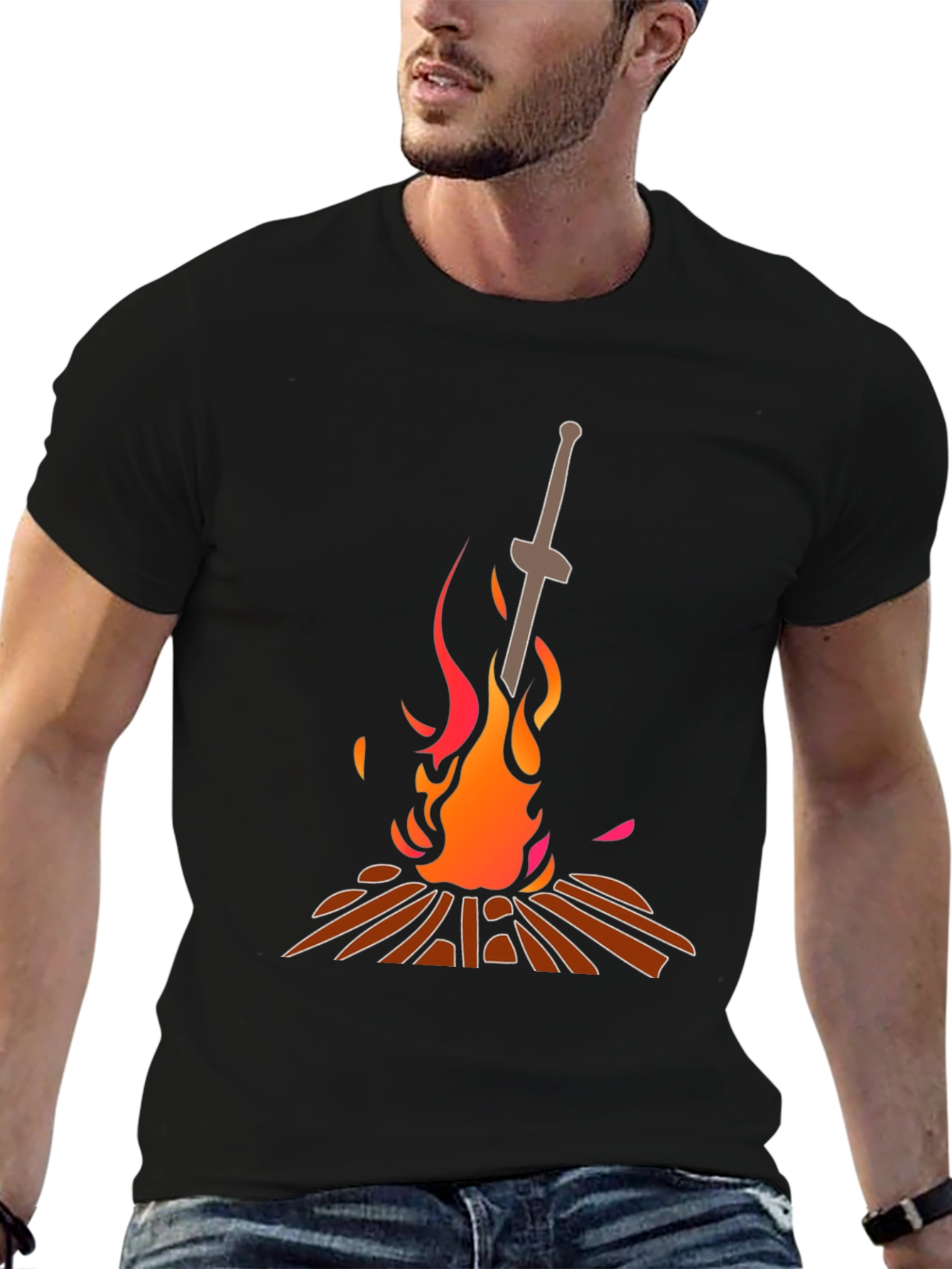 Dark Souls Bonfire T-Shirt - Black