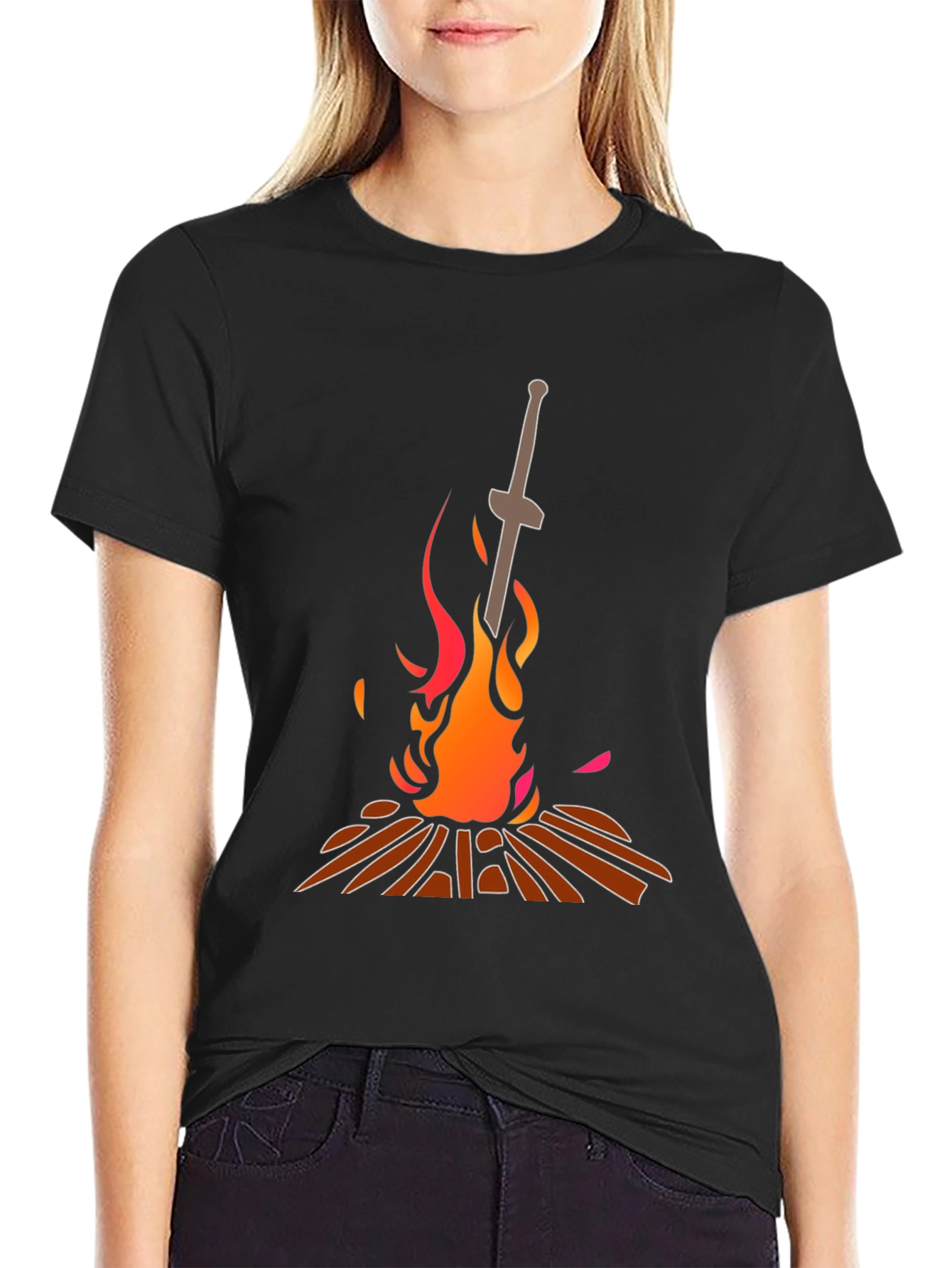 Dark Souls Bonfire T-Shirt - Black