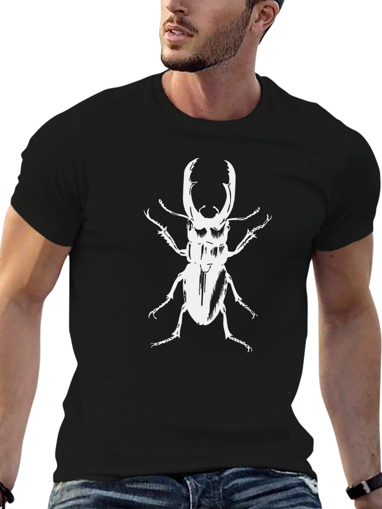 Cool Beetle Graphic T-Shirt - Black