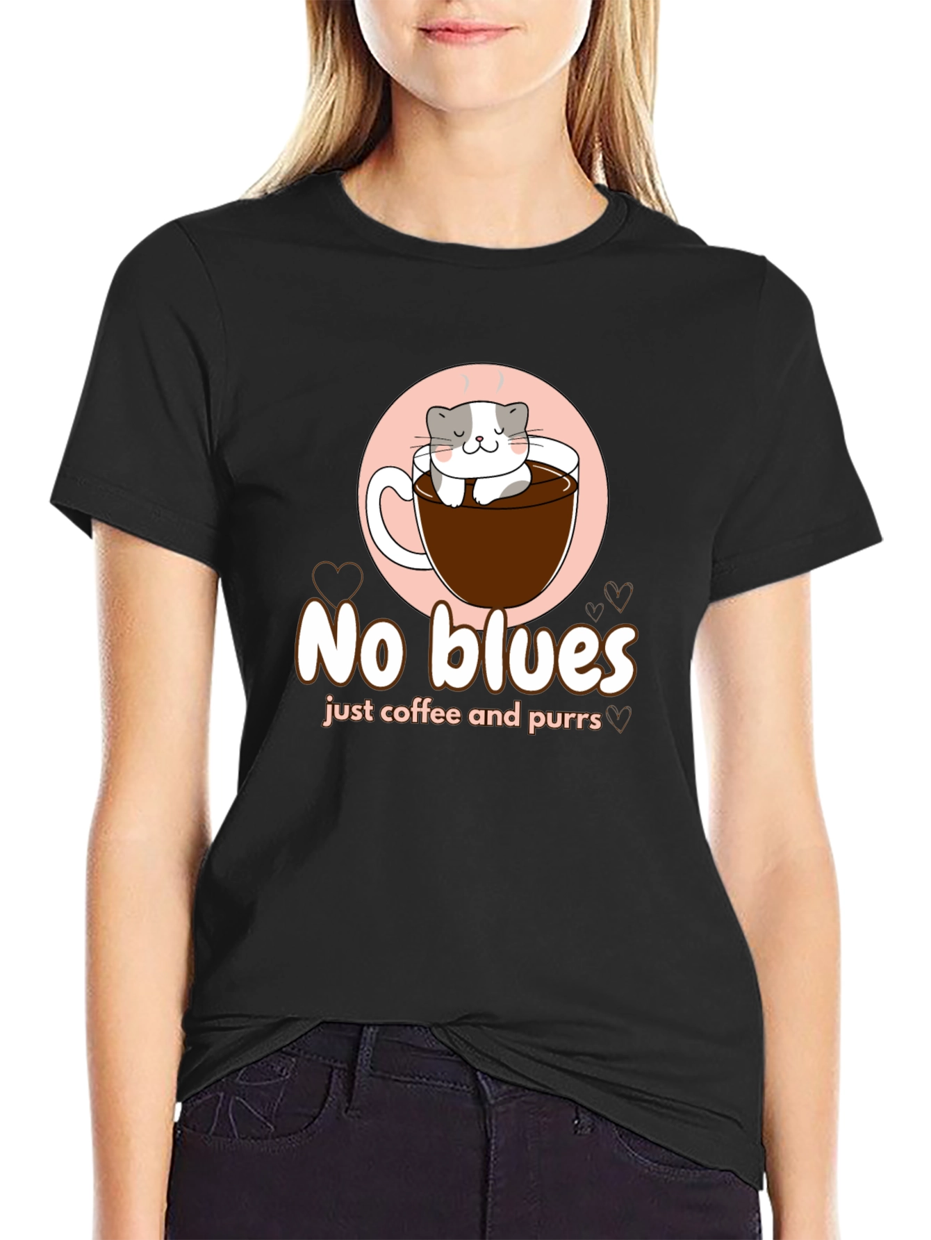 No Blues Cat Coffee T-Shirt
