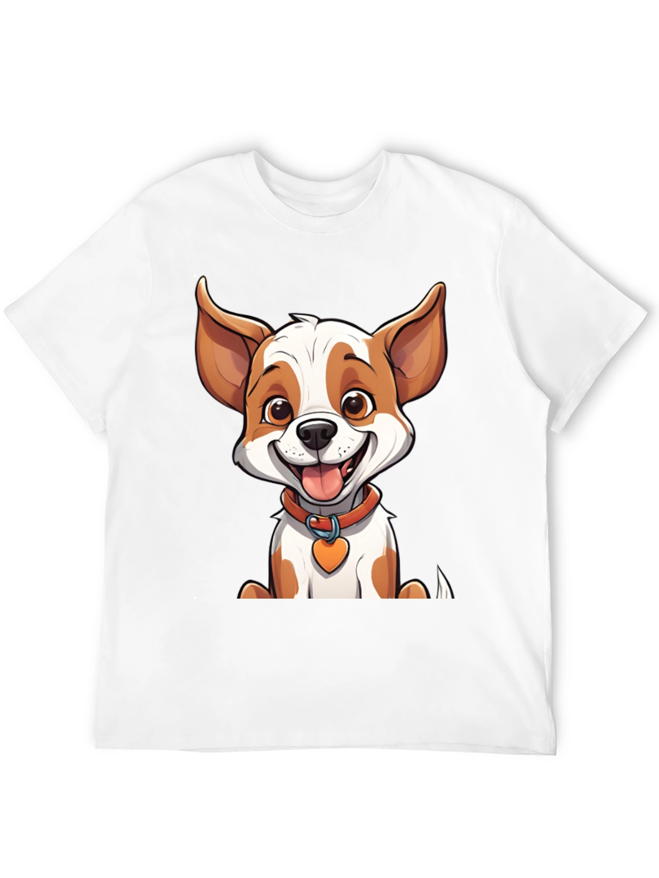 Cute Cartoon Dog Graphic T-Shirt