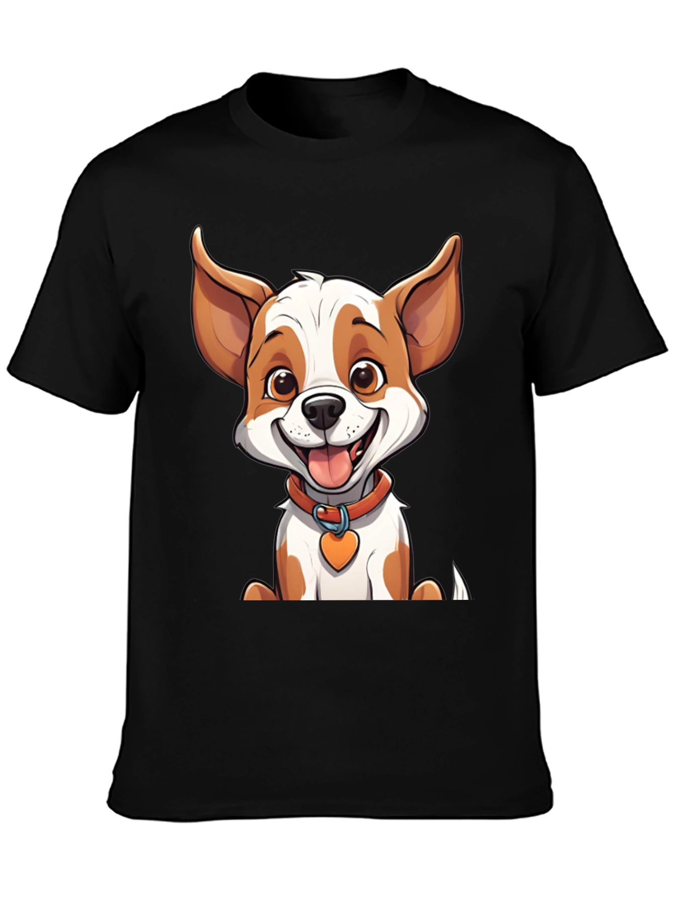 Cute Cartoon Dog Graphic T-Shirt