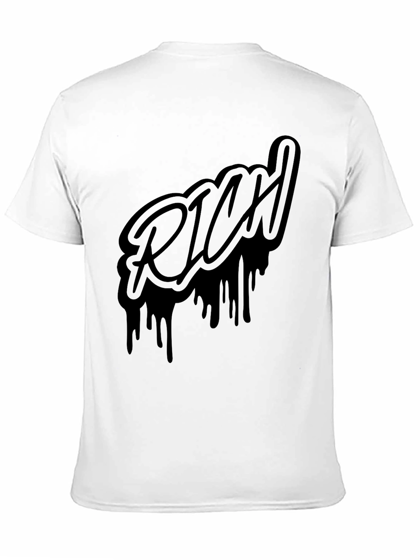 Rich Graphic Print Black T-Shirt
