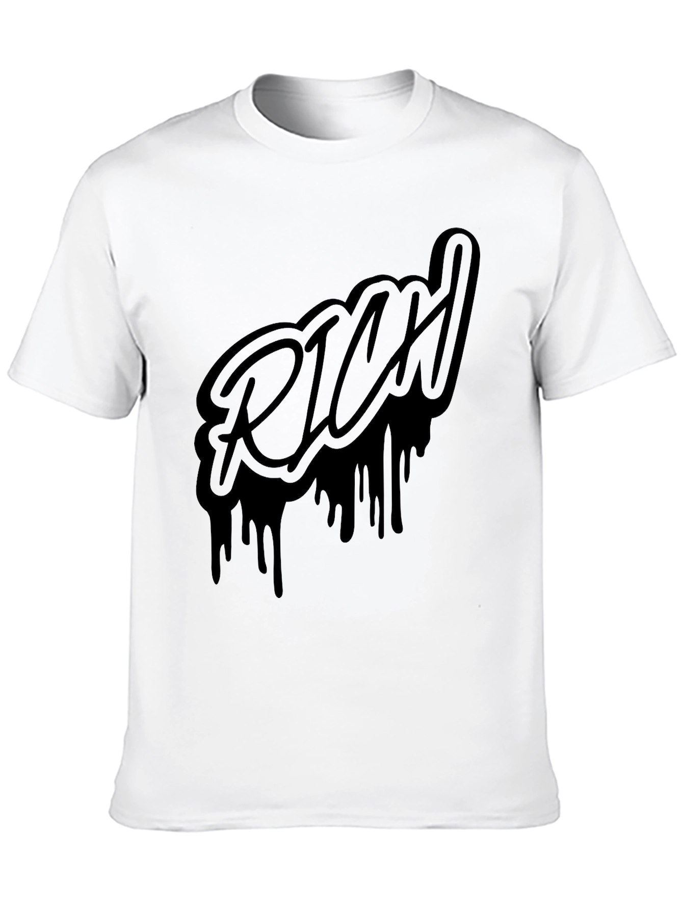 Rich Graphic Print Black T-Shirt