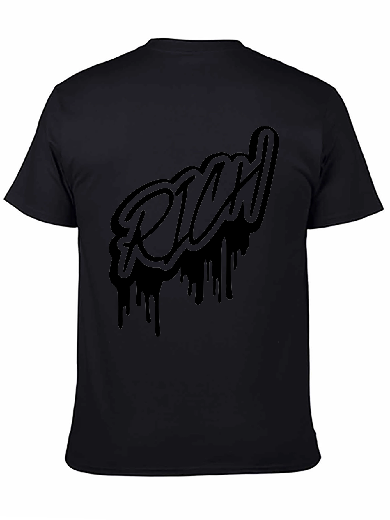Rich Graphic Print Black T-Shirt