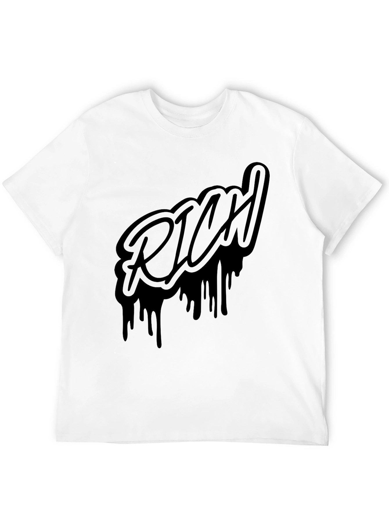 Rich Graphic Print Black T-Shirt