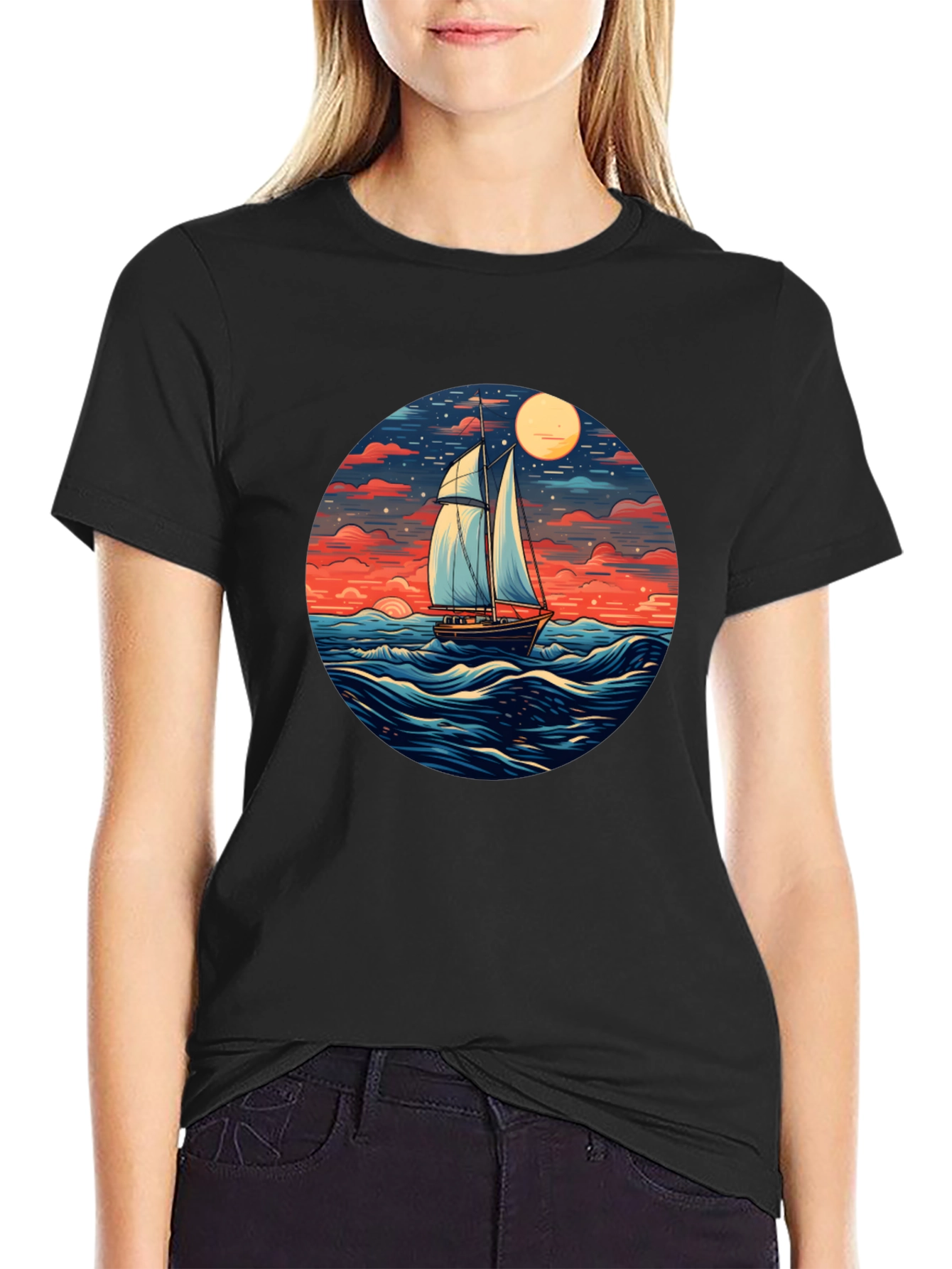 Sailboat Graphic T-Shirt - Ocean View