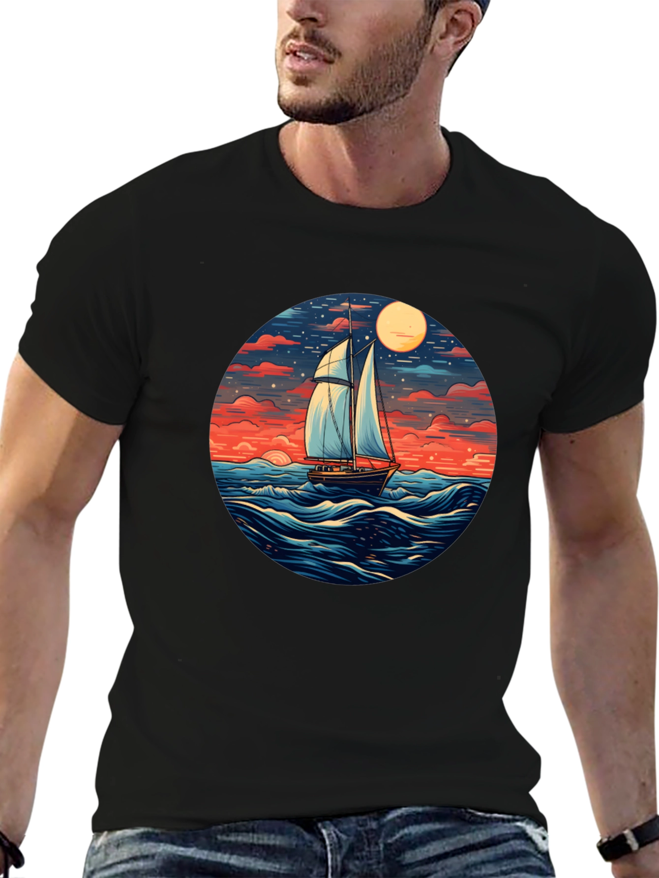 Sailboat Graphic T-Shirt - Ocean View