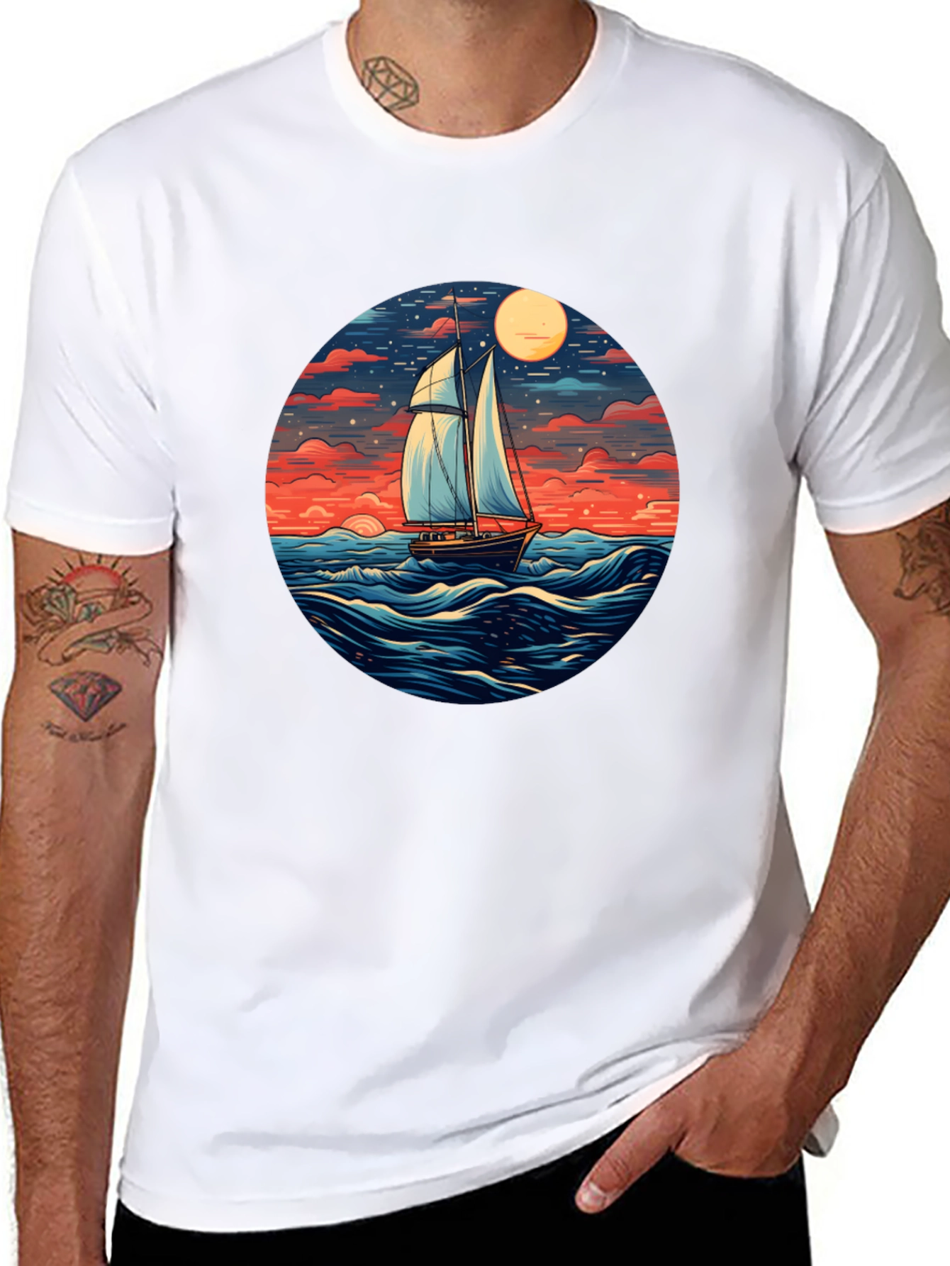 Sailboat Graphic T-Shirt - Ocean View