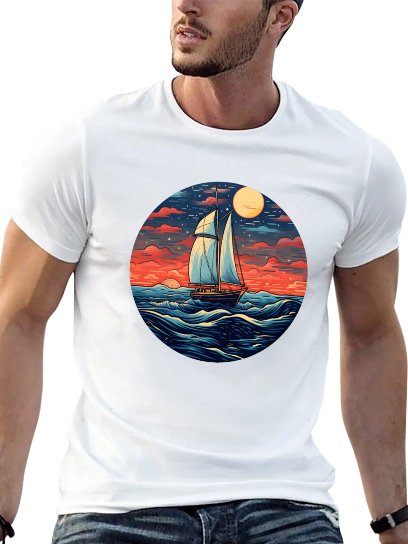 Sailboat Graphic T-Shirt - Ocean View