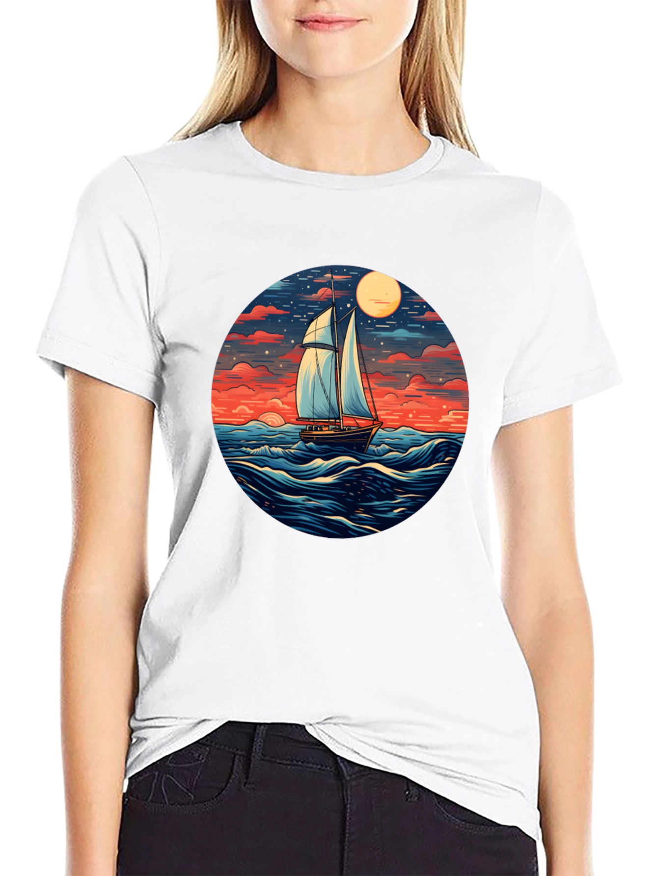 Sailboat Graphic T-Shirt - Ocean View