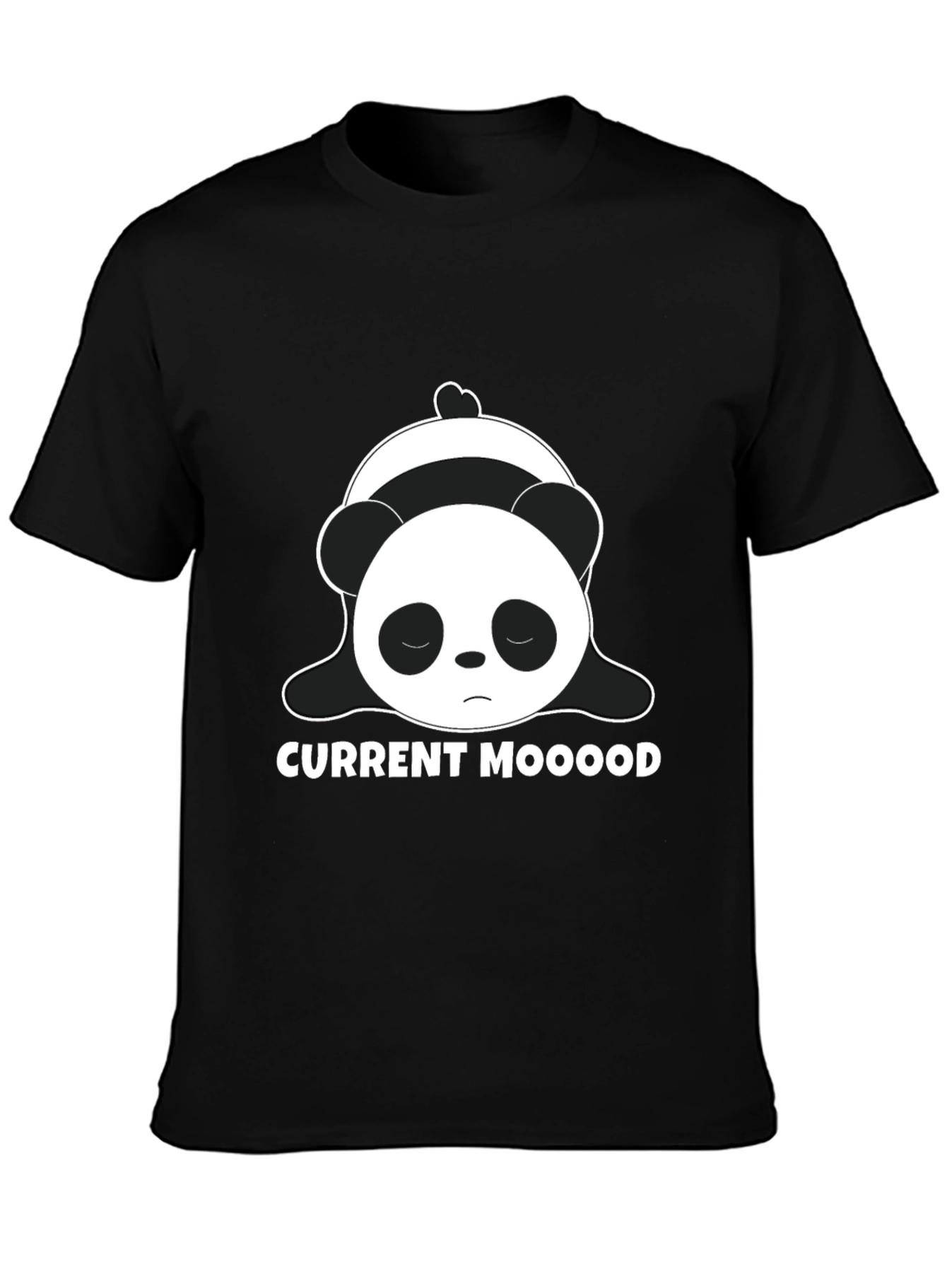 Current Mood Panda Black T-Shirt