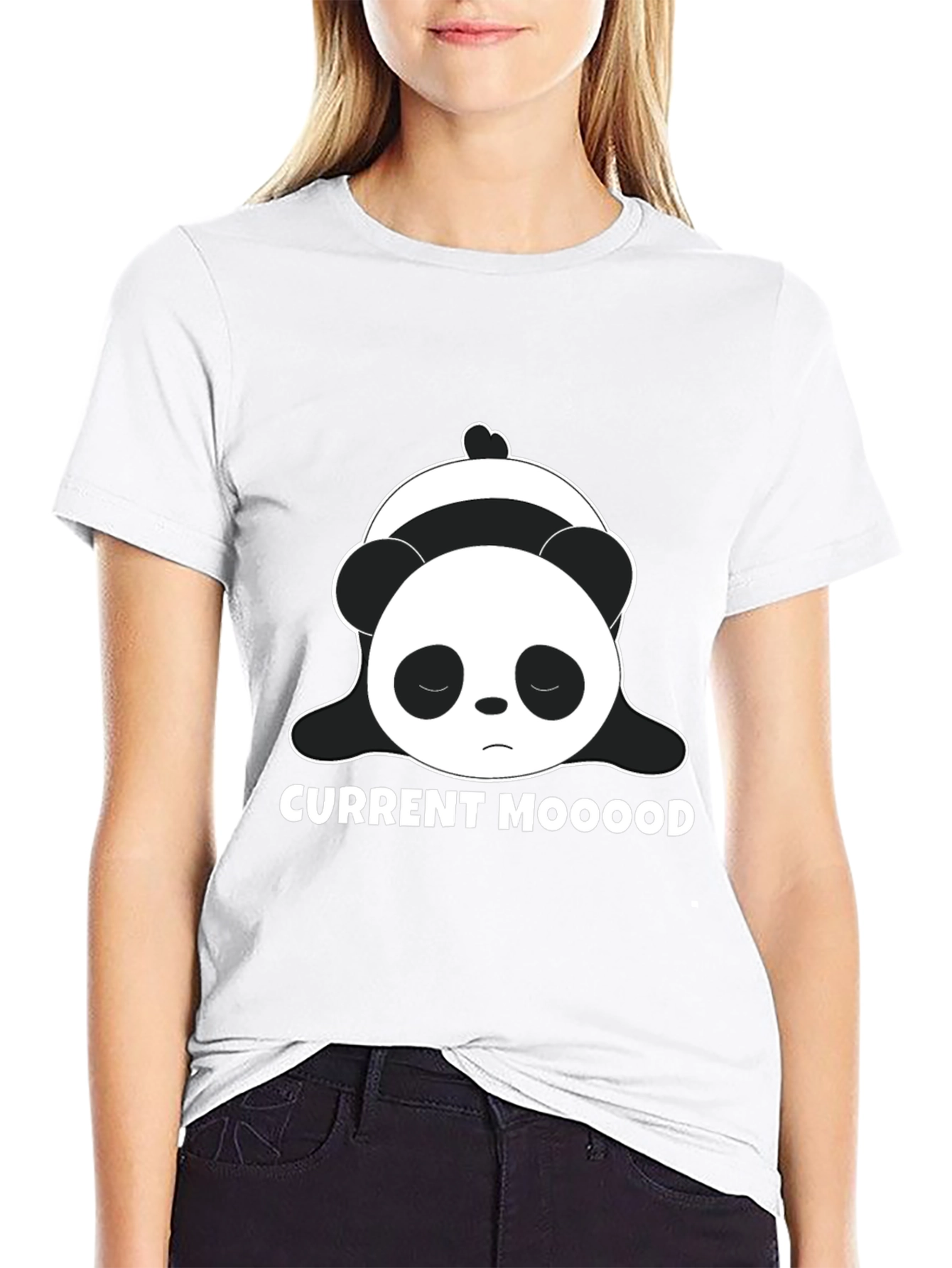 Current Mood Panda Black T-Shirt