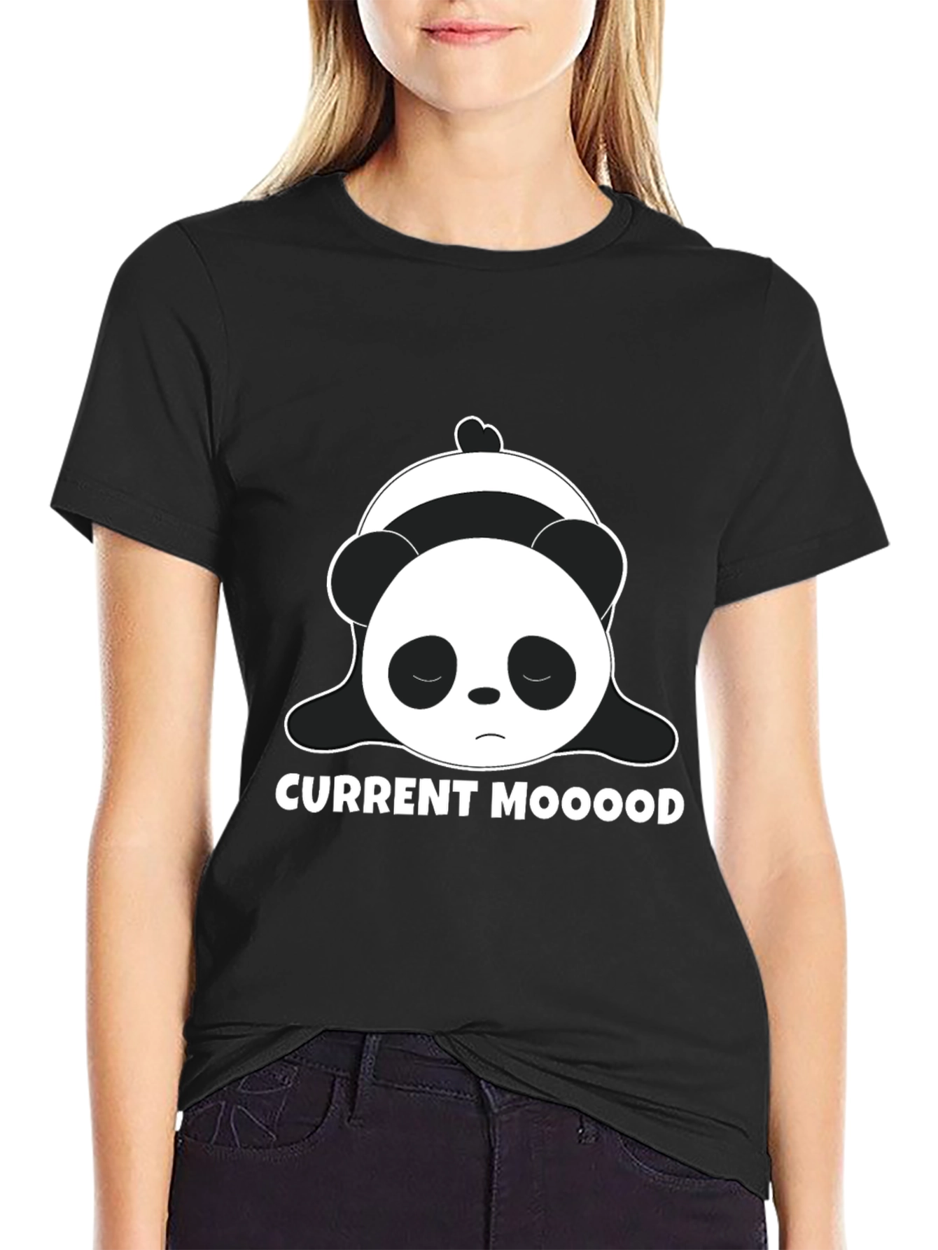 Current Mood Panda Black T-Shirt
