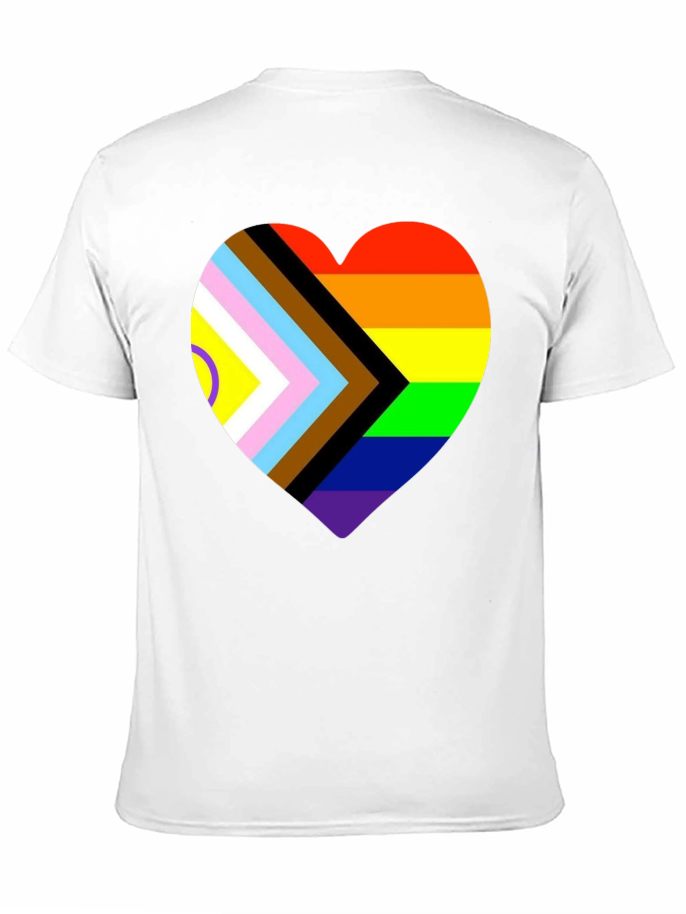 Progress Pride Heart T-Shirt - Inclusive Love