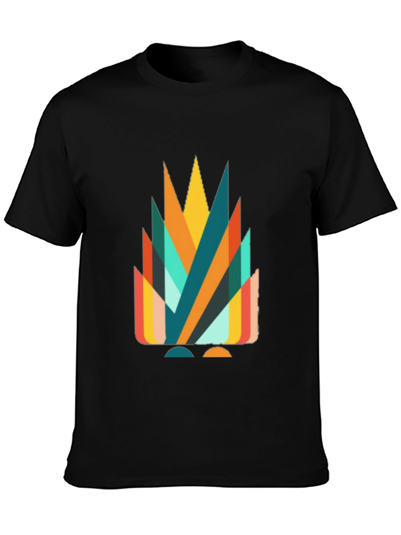 Geometric Abstract Graphic Tee - Stylish Casual Wear