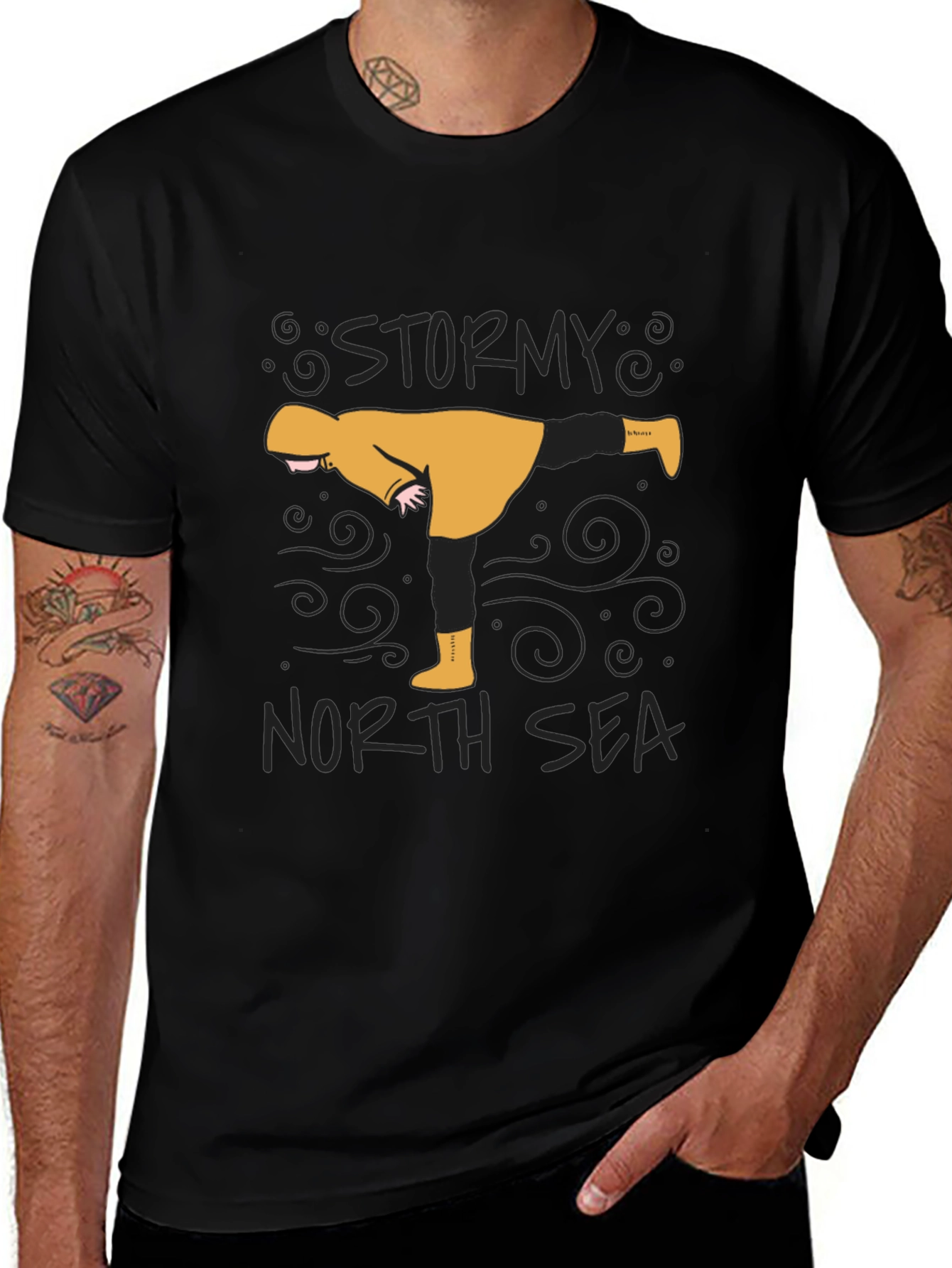 Stormy North Sea Graphic T-Shirt