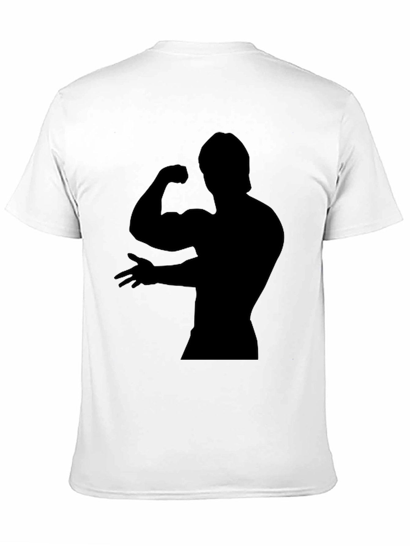 Silhouette Bodybuilder Black Graphic T-Shirt