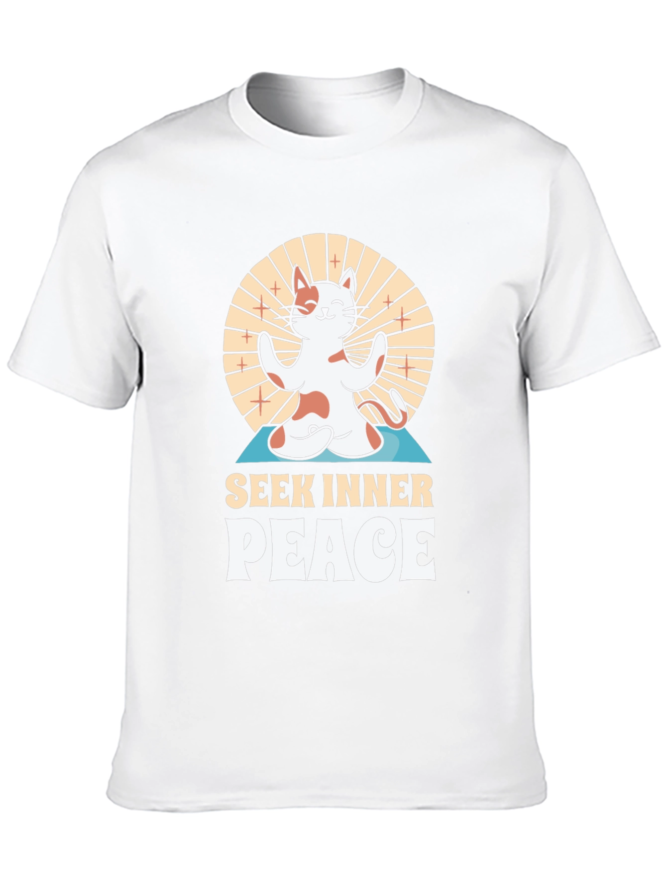 Seek Inner Peace Yoga Cat T-Shirt