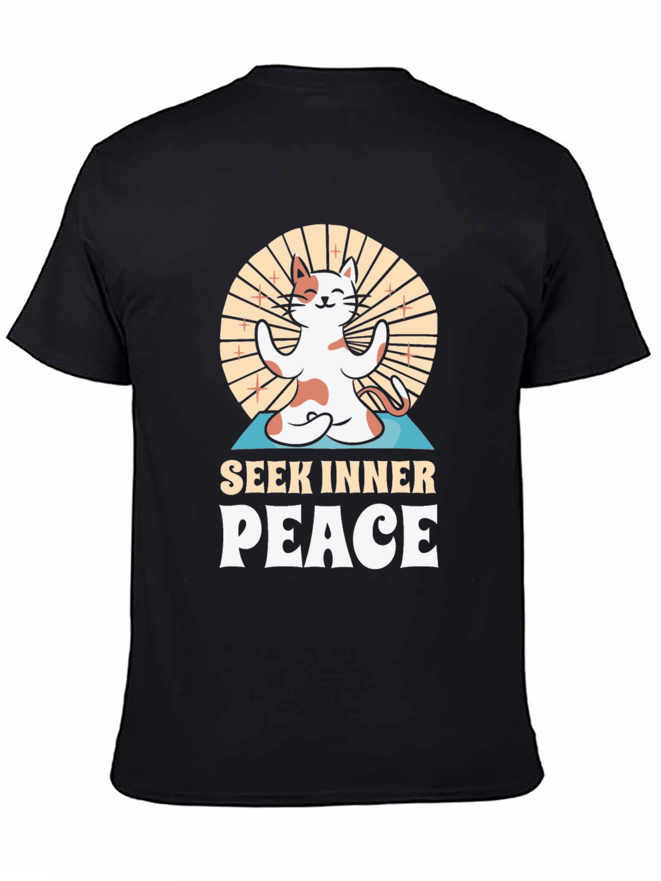Seek Inner Peace Yoga Cat T-Shirt