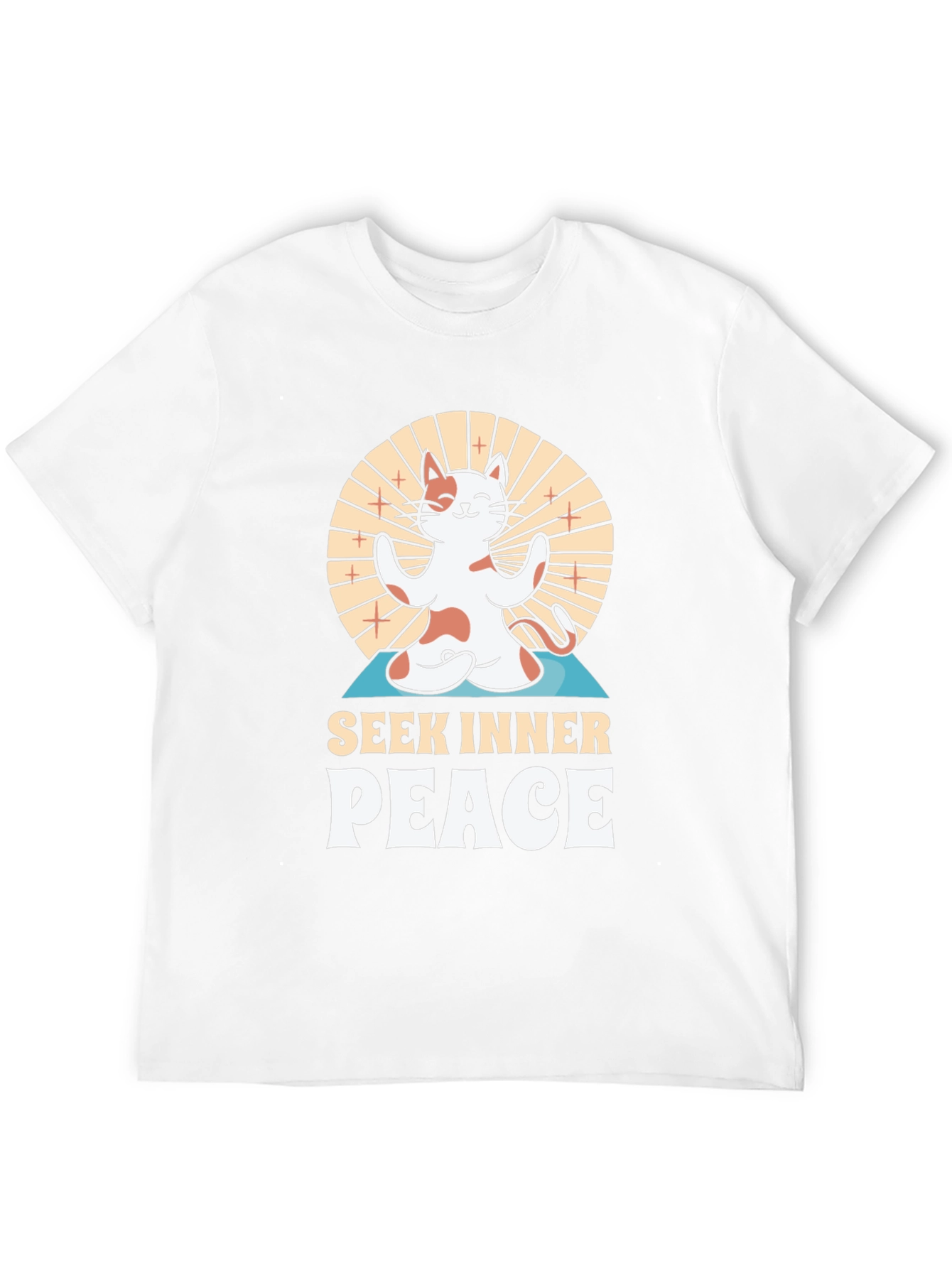 Seek Inner Peace Yoga Cat T-Shirt