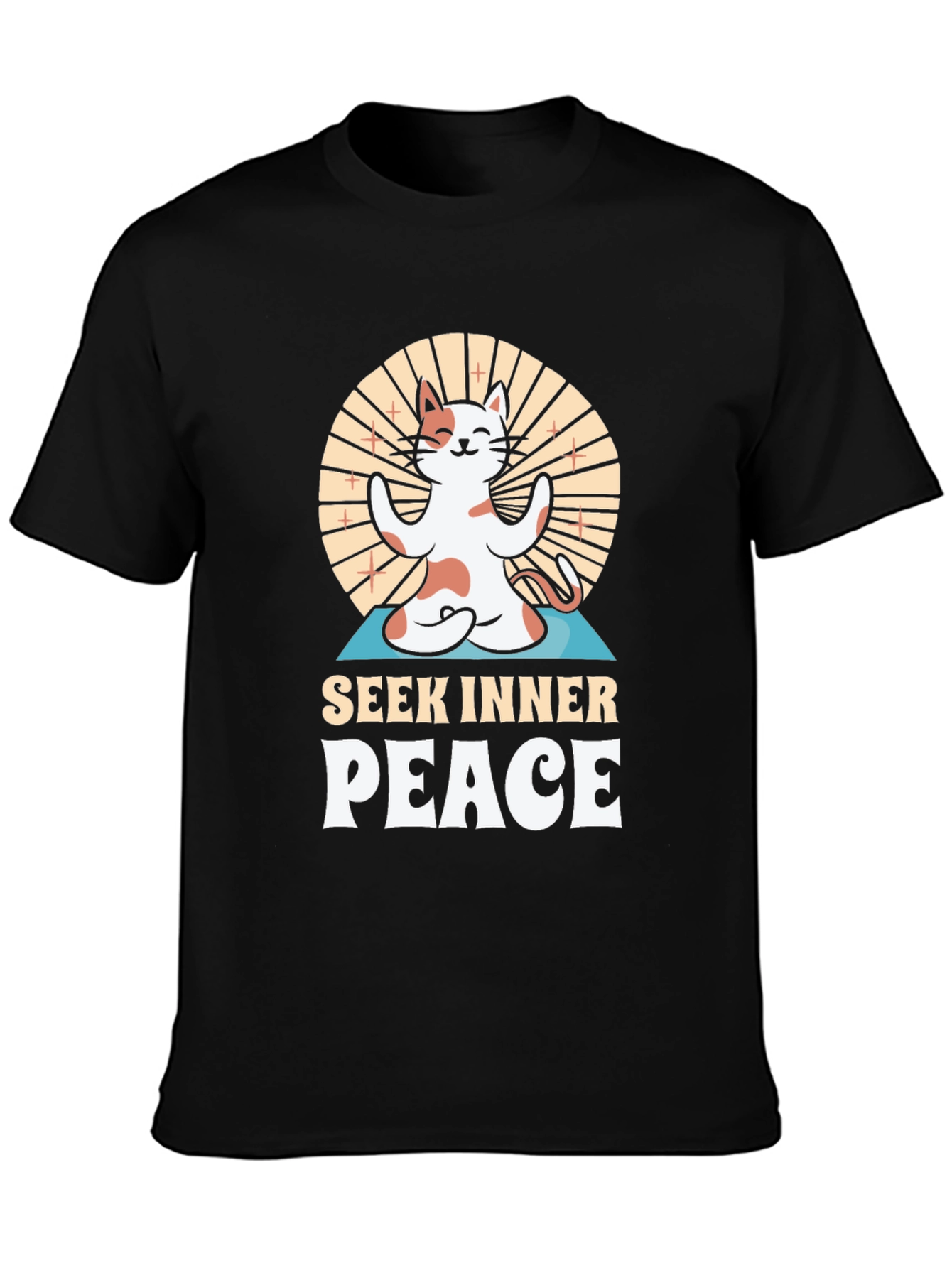 Seek Inner Peace Yoga Cat T-Shirt