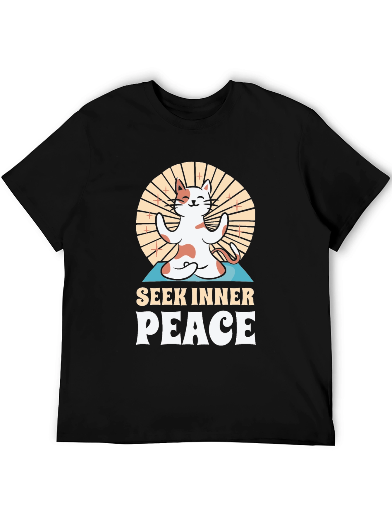 Seek Inner Peace Yoga Cat T-Shirt