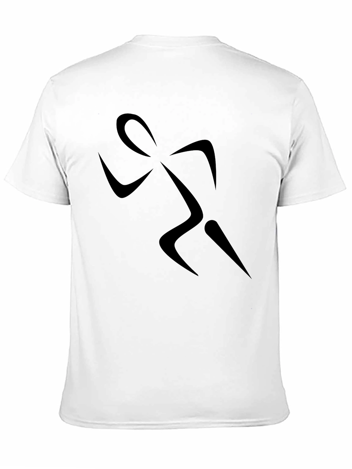 Mens Black Running Silhouette Graphic T-Shirt