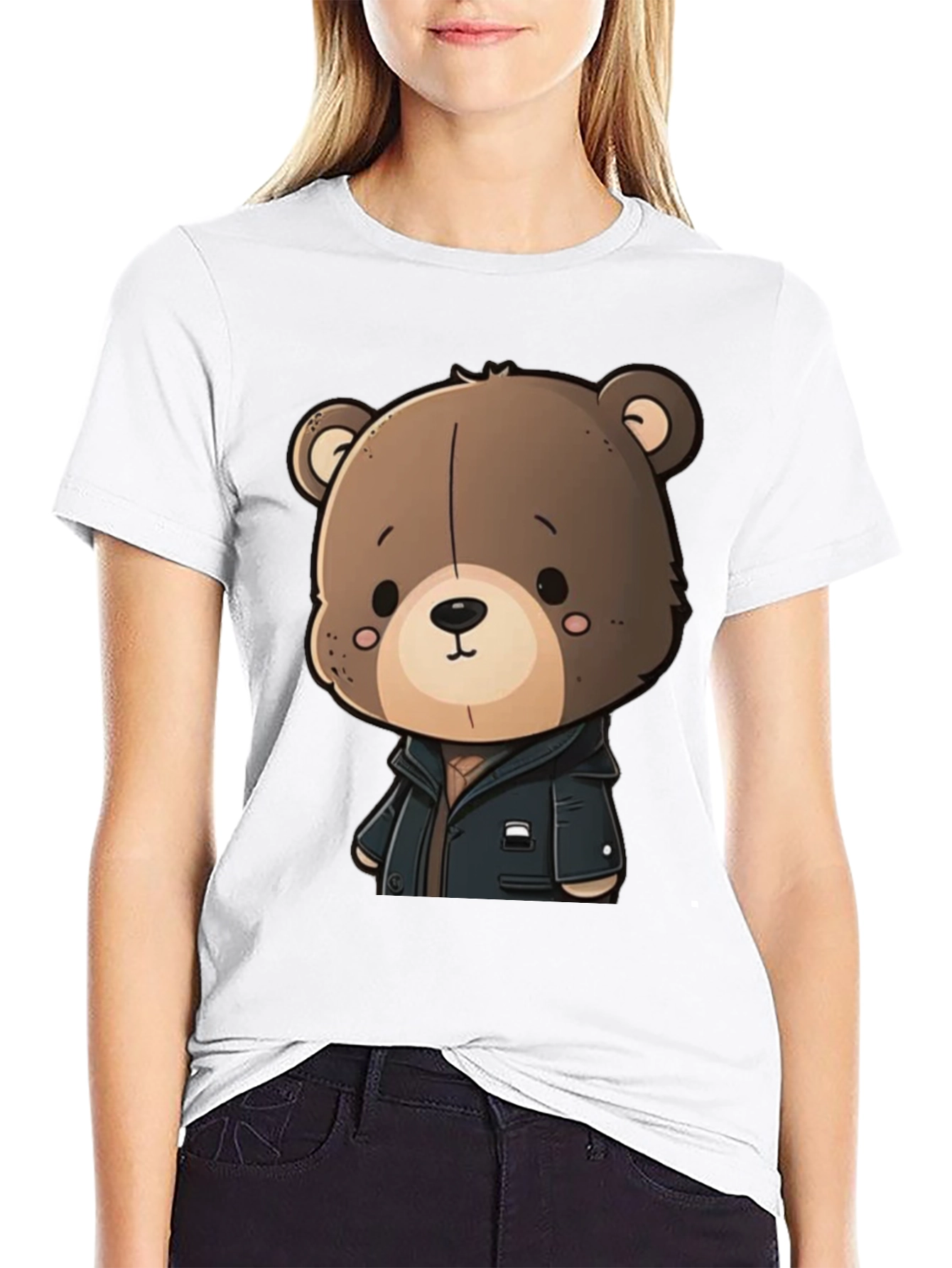 Cute Teddy Bear Graphic T-Shirt