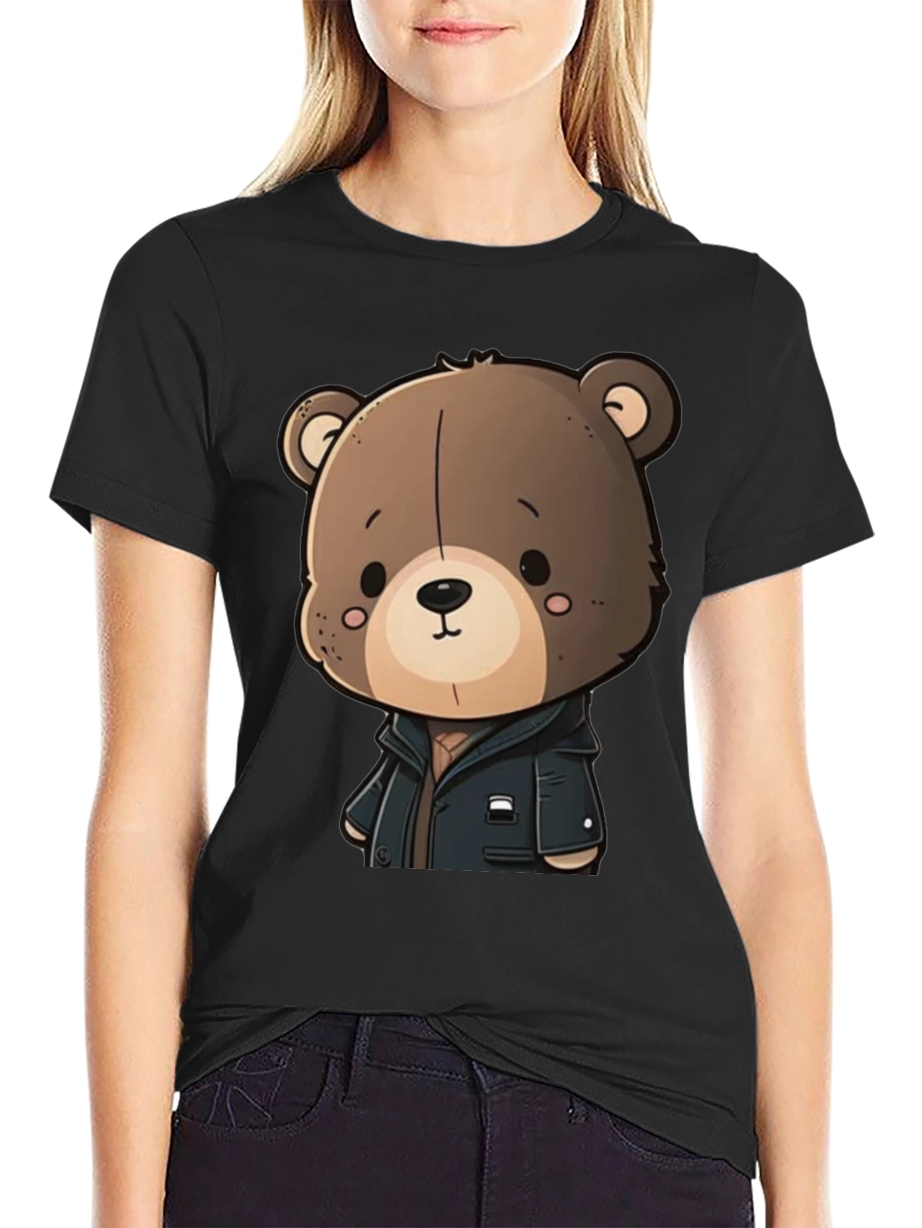 Cute Teddy Bear Graphic T-Shirt