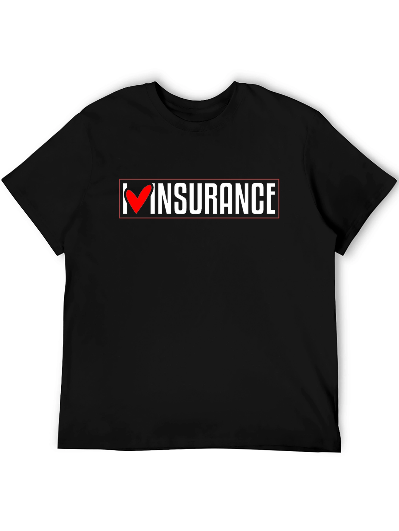 I Heart Insurance Black Cotton T-Shirt