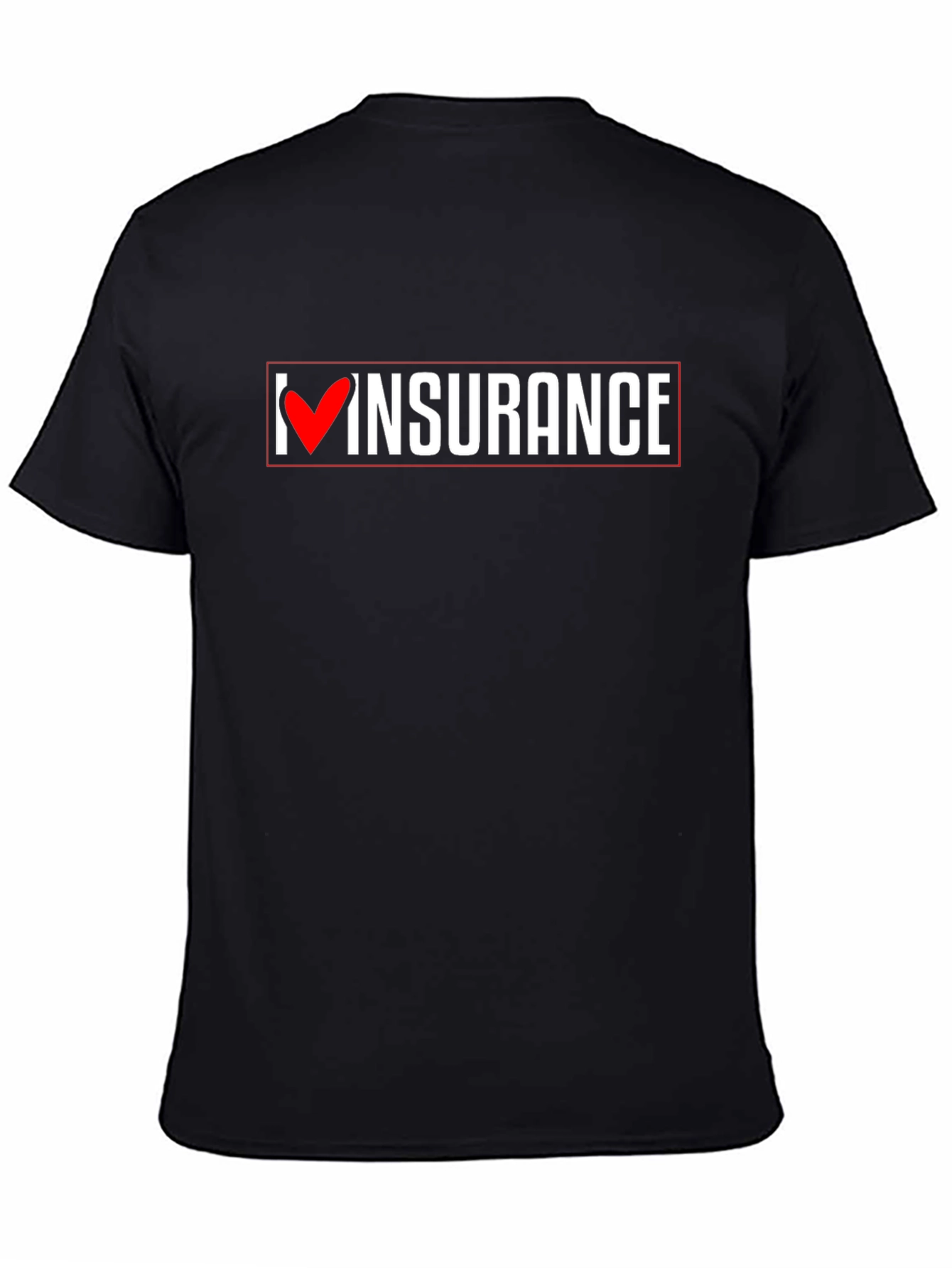 I Heart Insurance Black Cotton T-Shirt