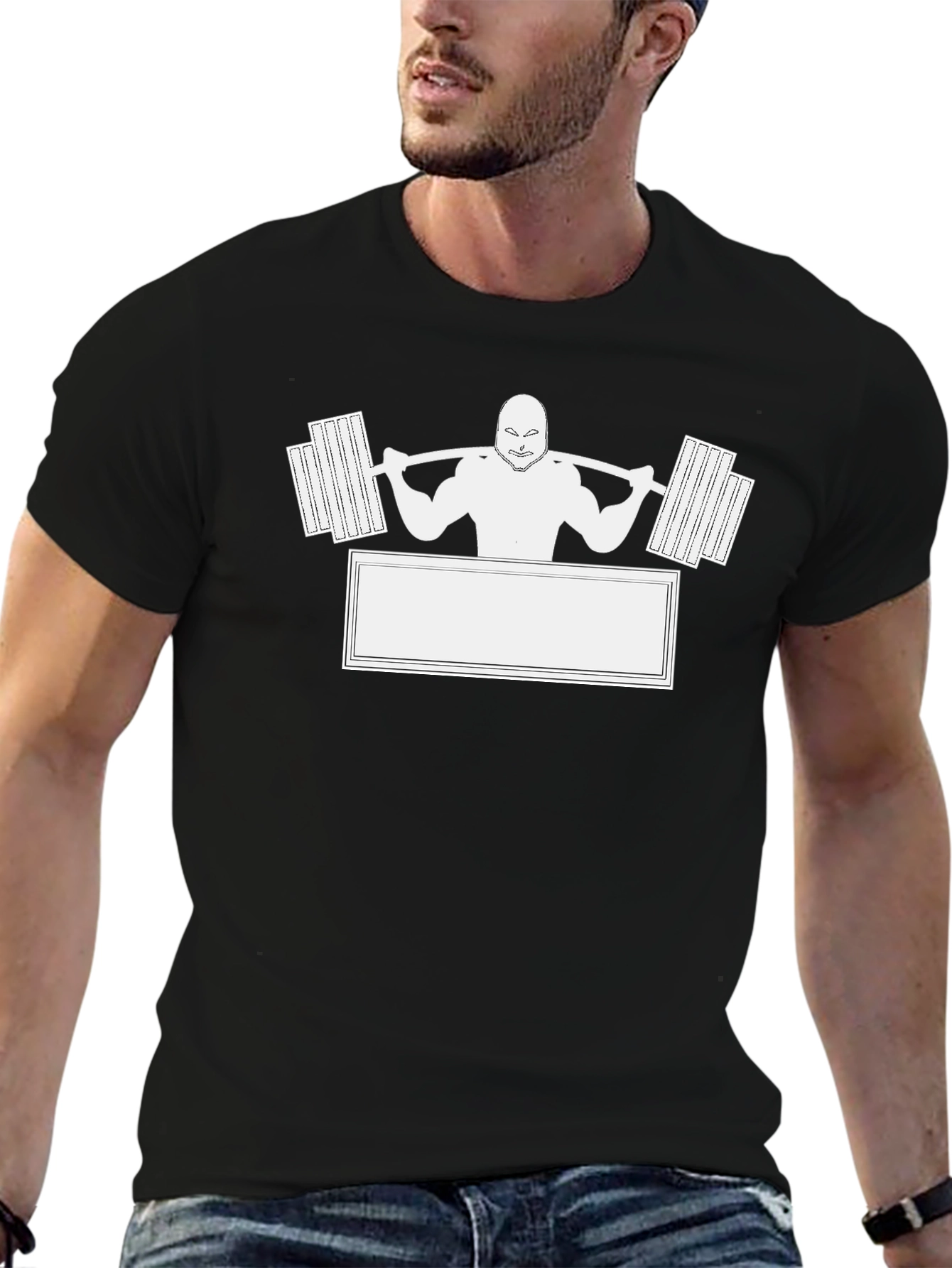 Black Weightlifting Graphic Tee - Gym Motivation Shirt
