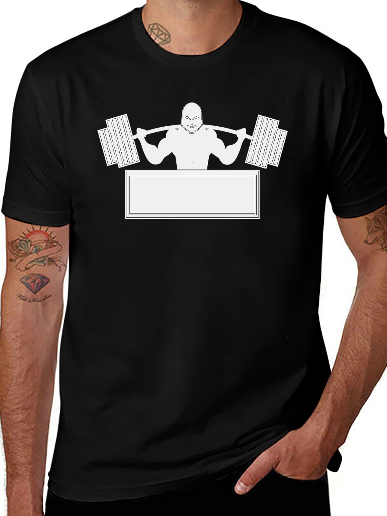 Black Weightlifting Graphic Tee - Gym Motivation Shirt