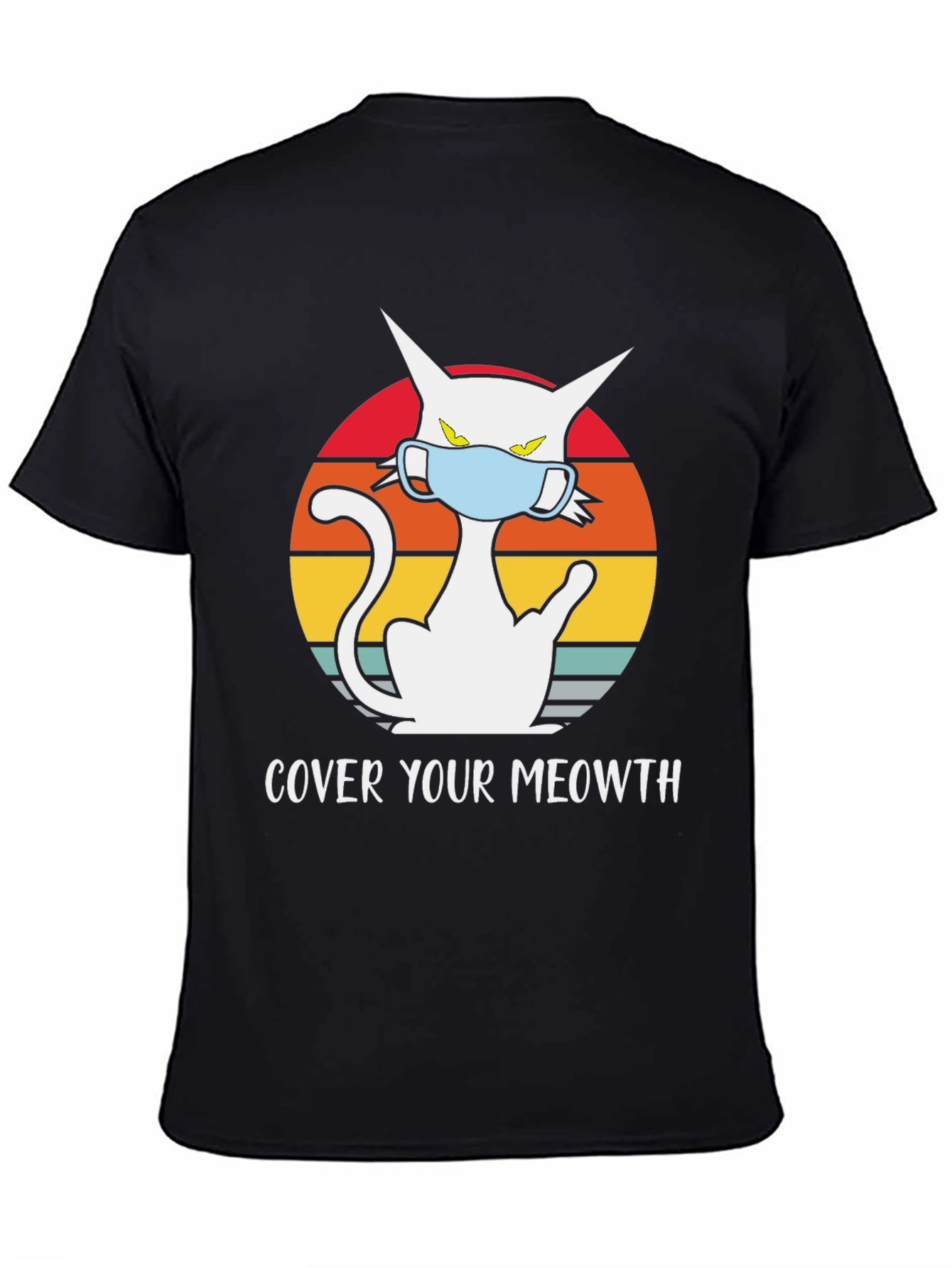 Cover Your Meowth T-Shirt - Cat Mask Graphic Tee