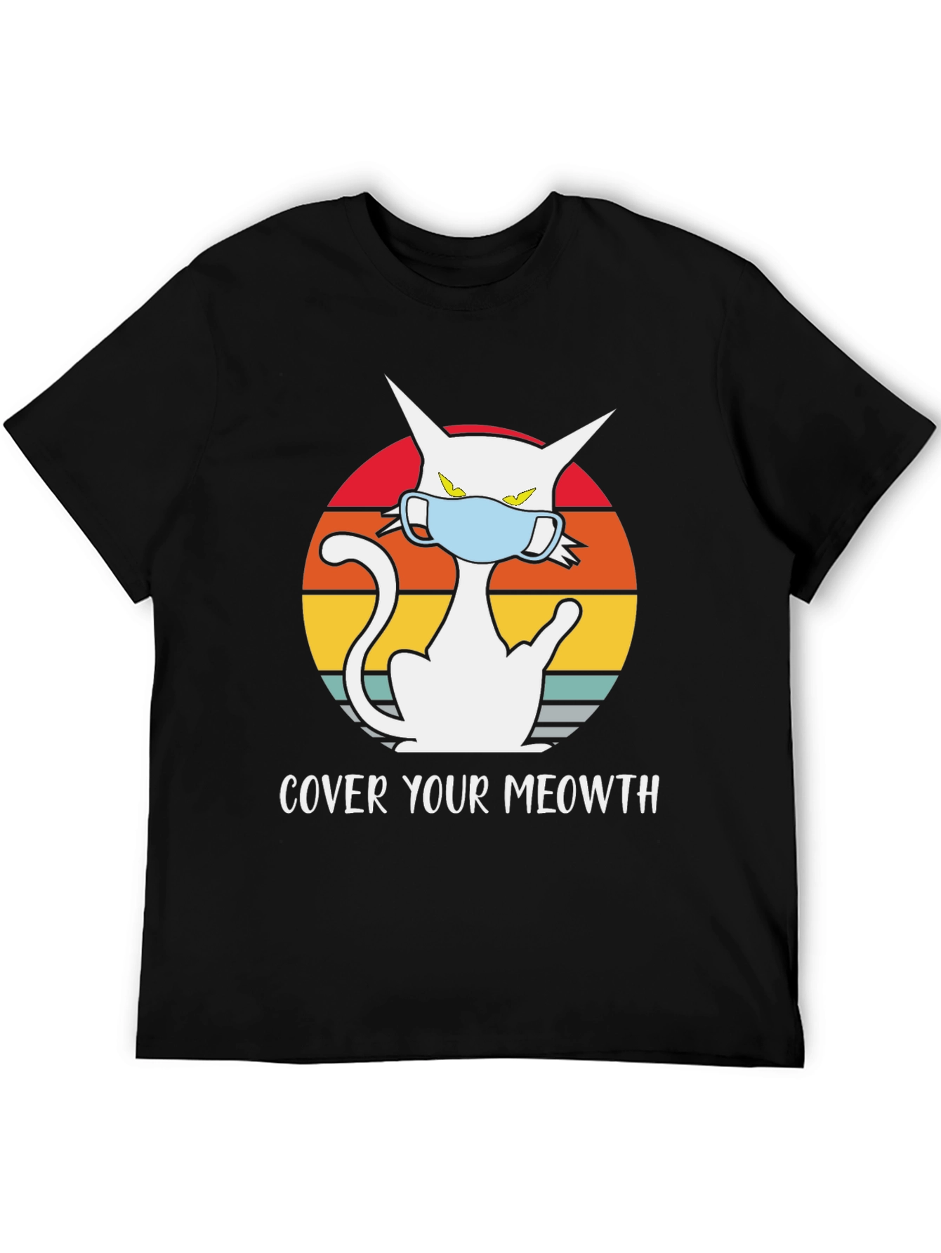Cover Your Meowth T-Shirt - Cat Mask Graphic Tee