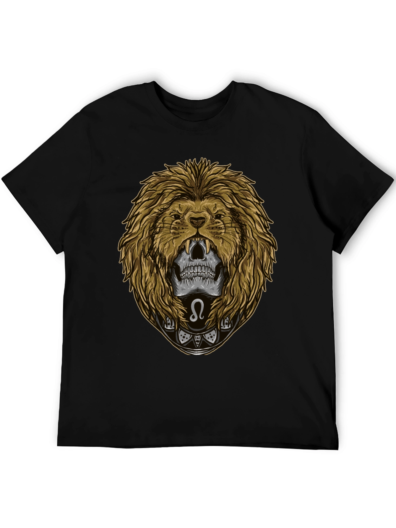 Leo Skull Graphic Tee - Zodiac Sign T-Shirt