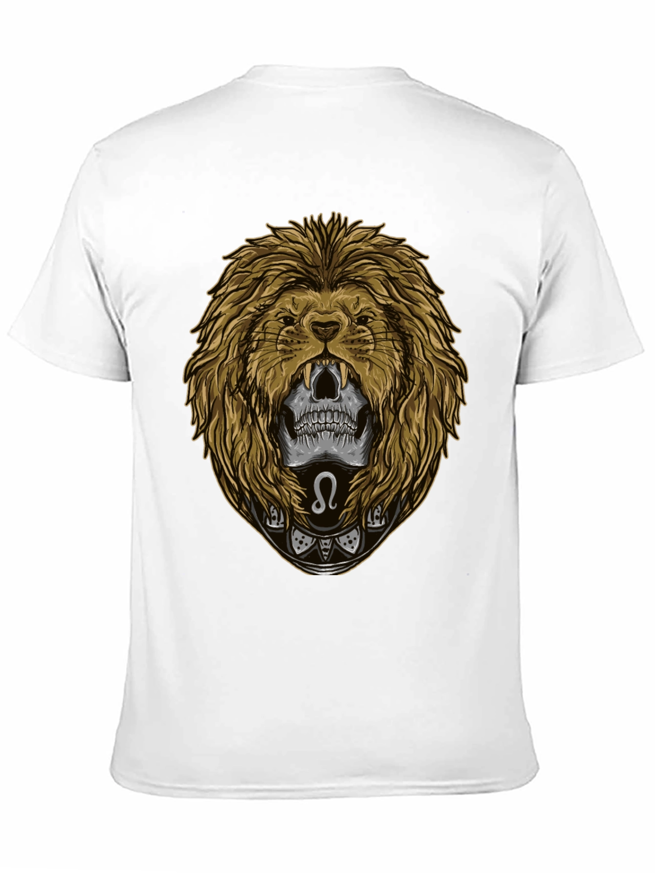 Leo Skull Graphic Tee - Zodiac Sign T-Shirt
