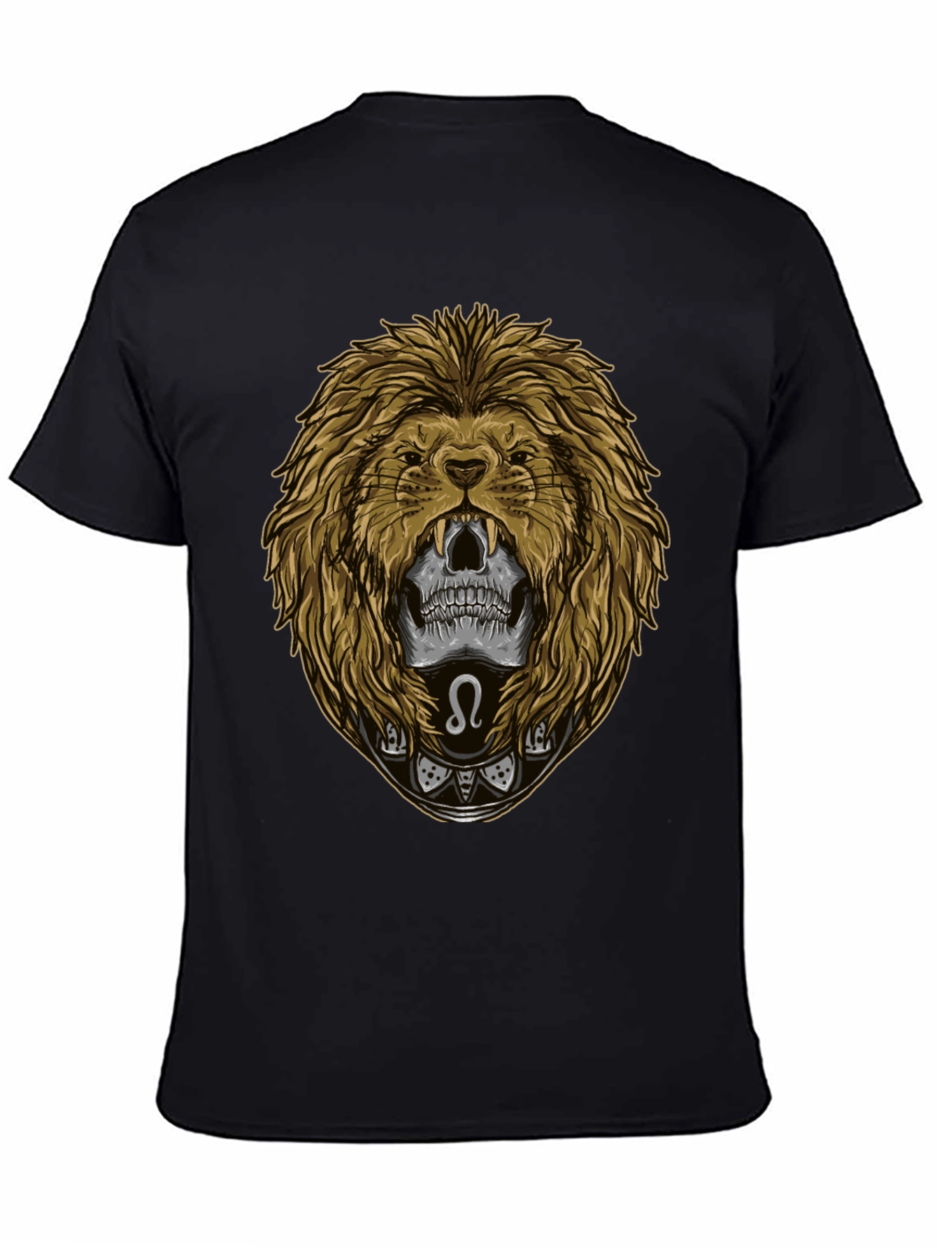 Leo Skull Graphic Tee - Zodiac Sign T-Shirt