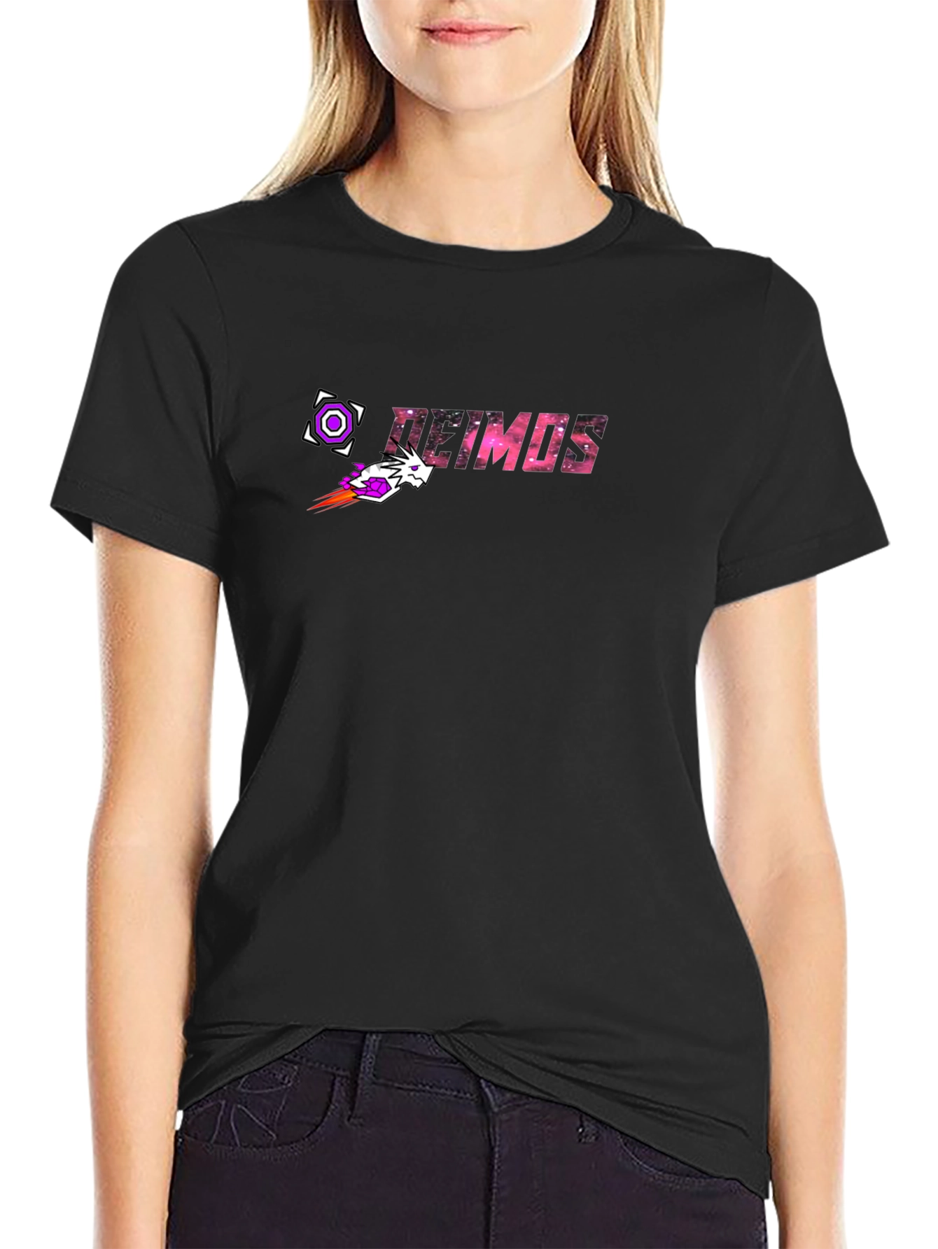 Deimos Graphic Tee - Black Cotton Blend
