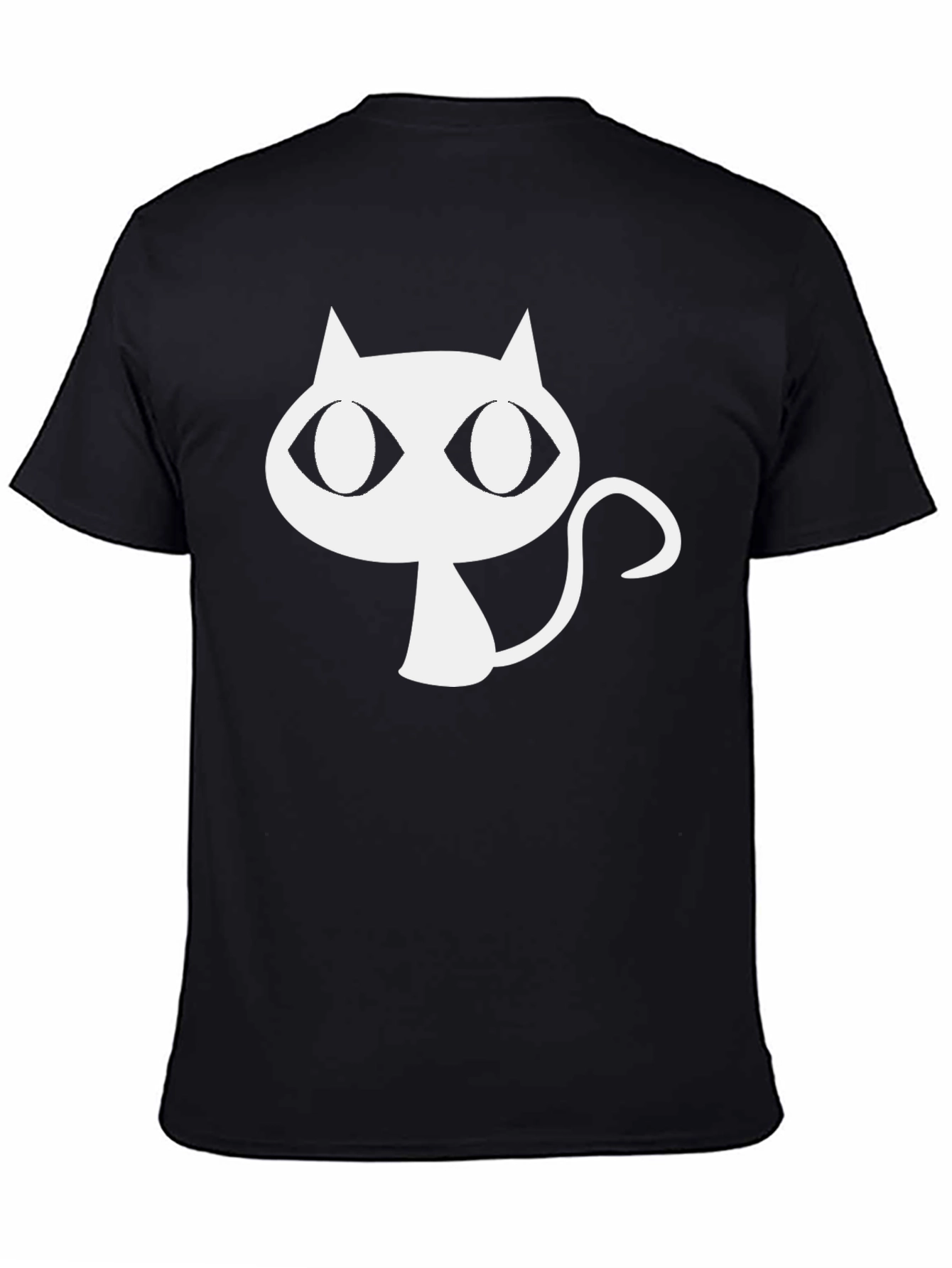 Cool Cat Graphic Tee - Black Cotton T-Shirt