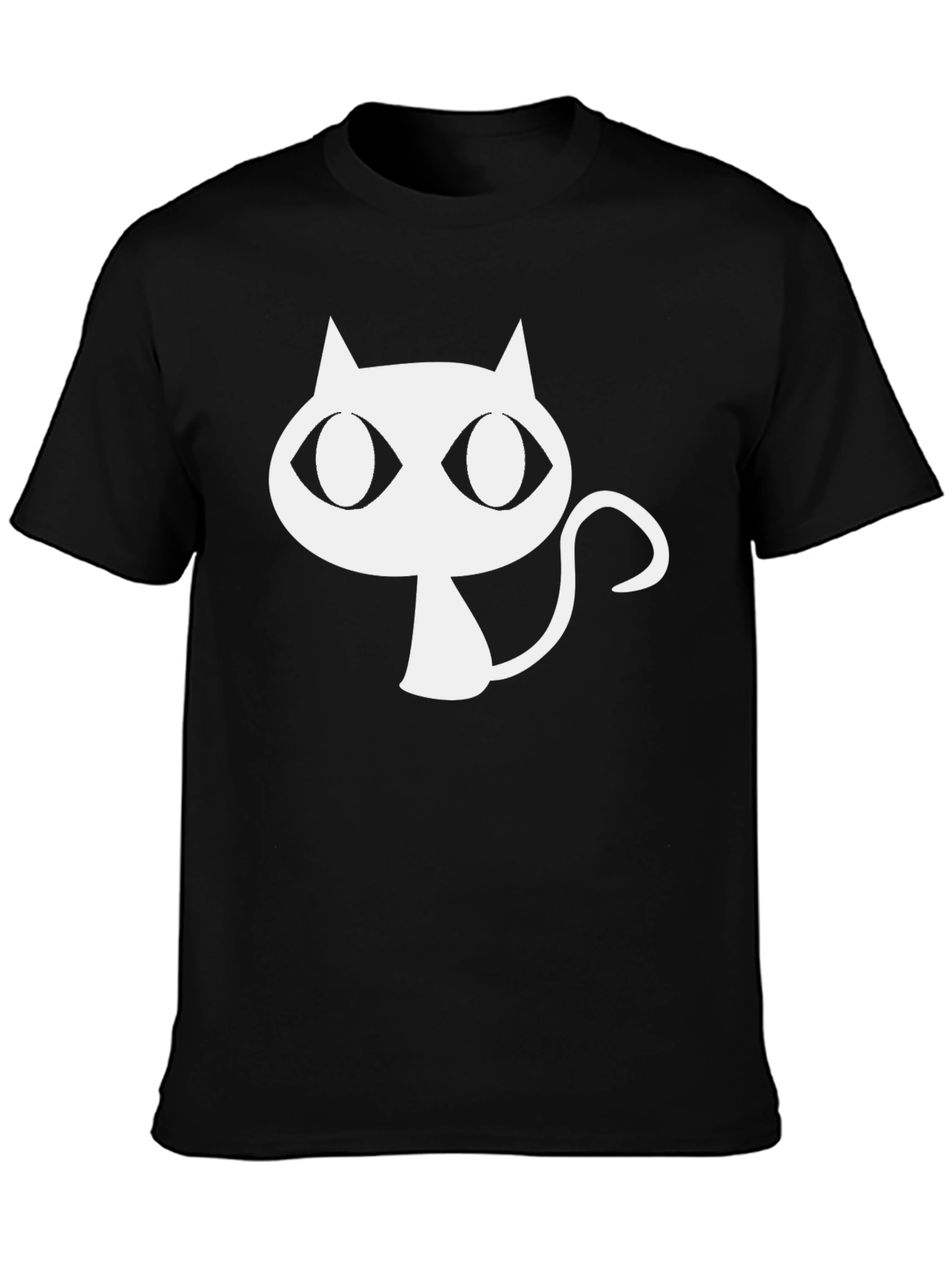 Cool Cat Graphic Tee - Black Cotton T-Shirt
