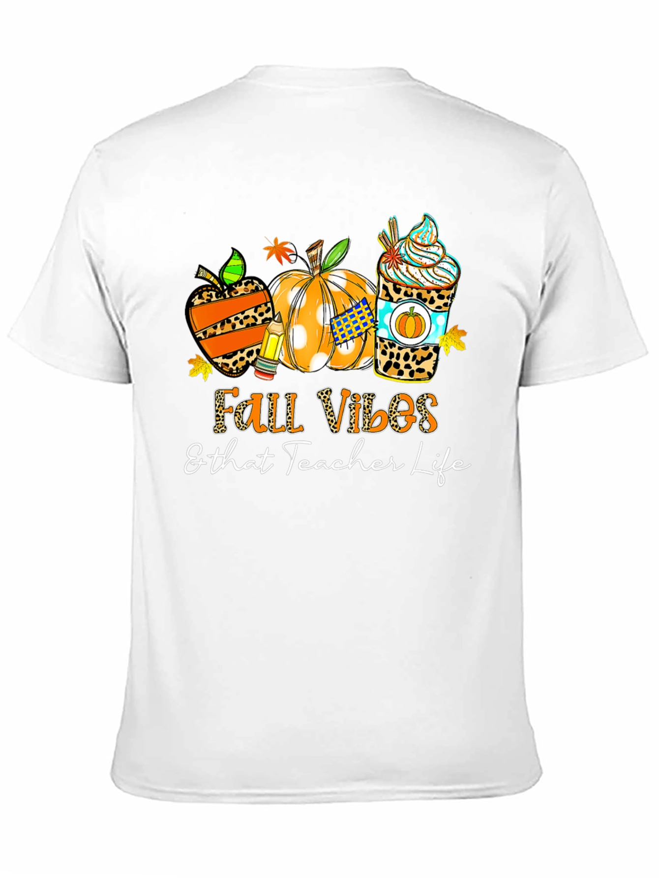 Fall Vibes Teacher Life Graphic Tee